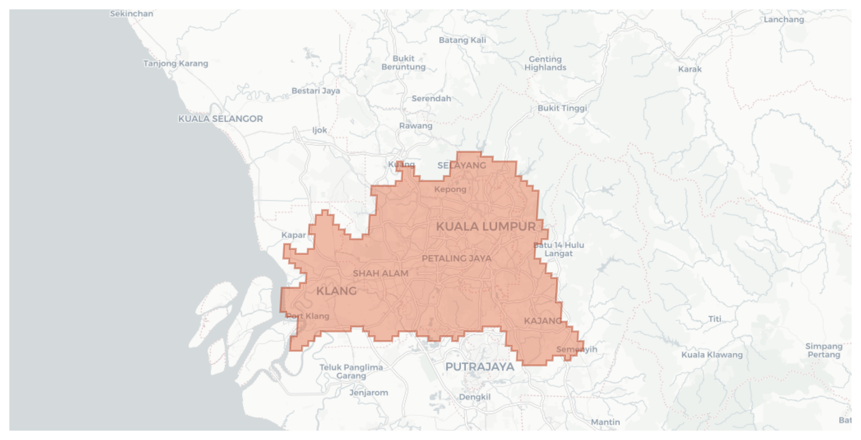 Kuala Lumpur geographic map