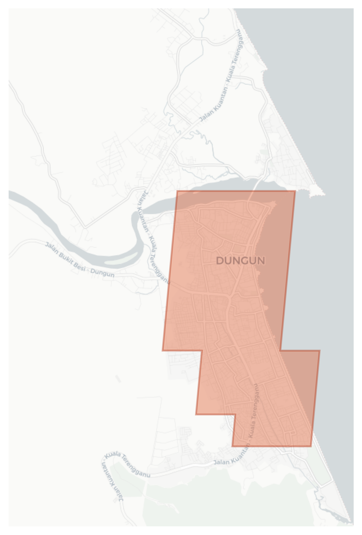 Dungun geographic map