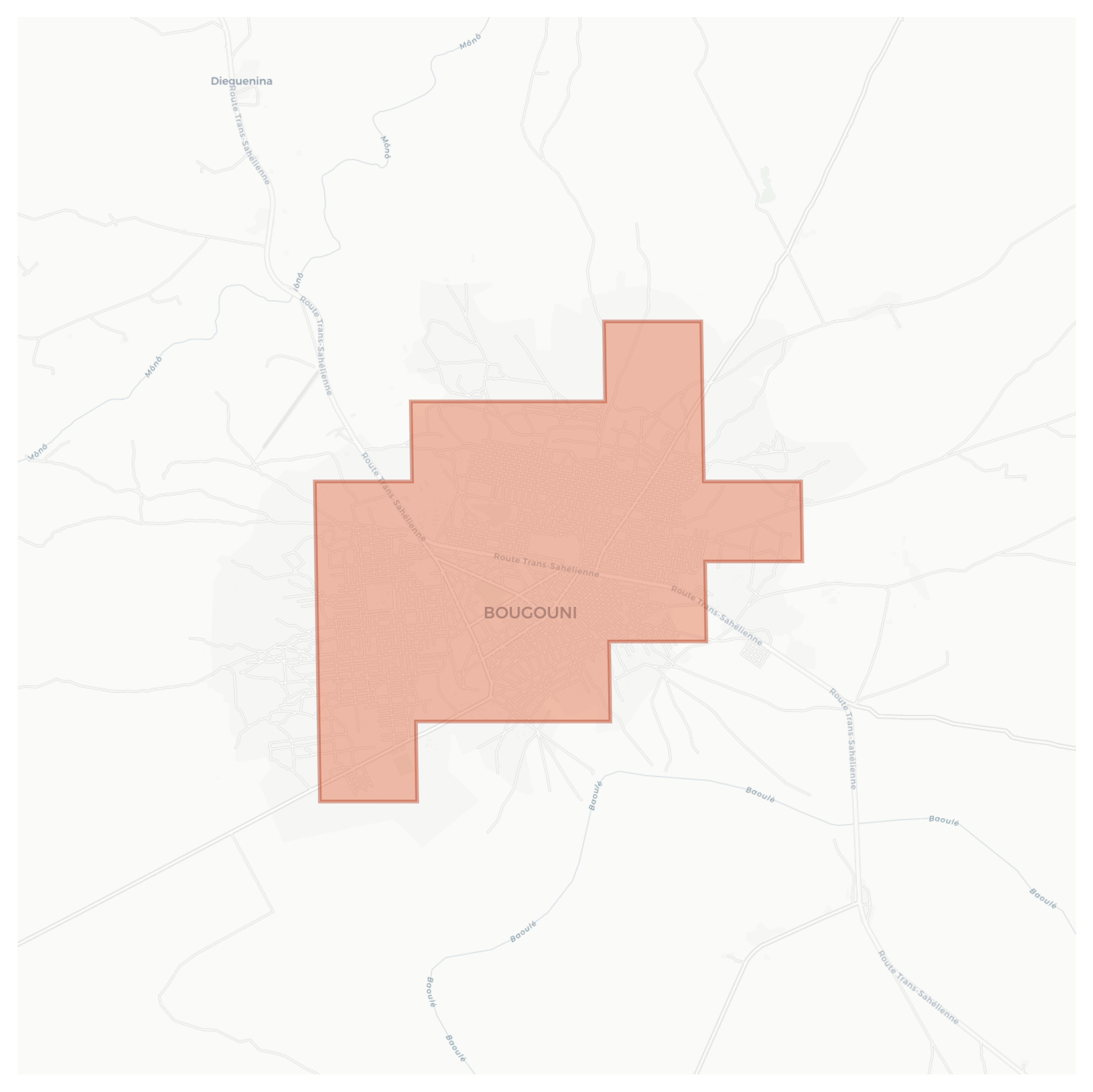 Bougouni geographic map