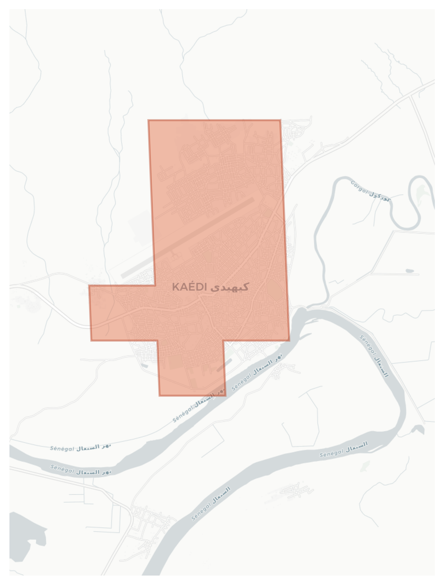 Kaédi geographic map