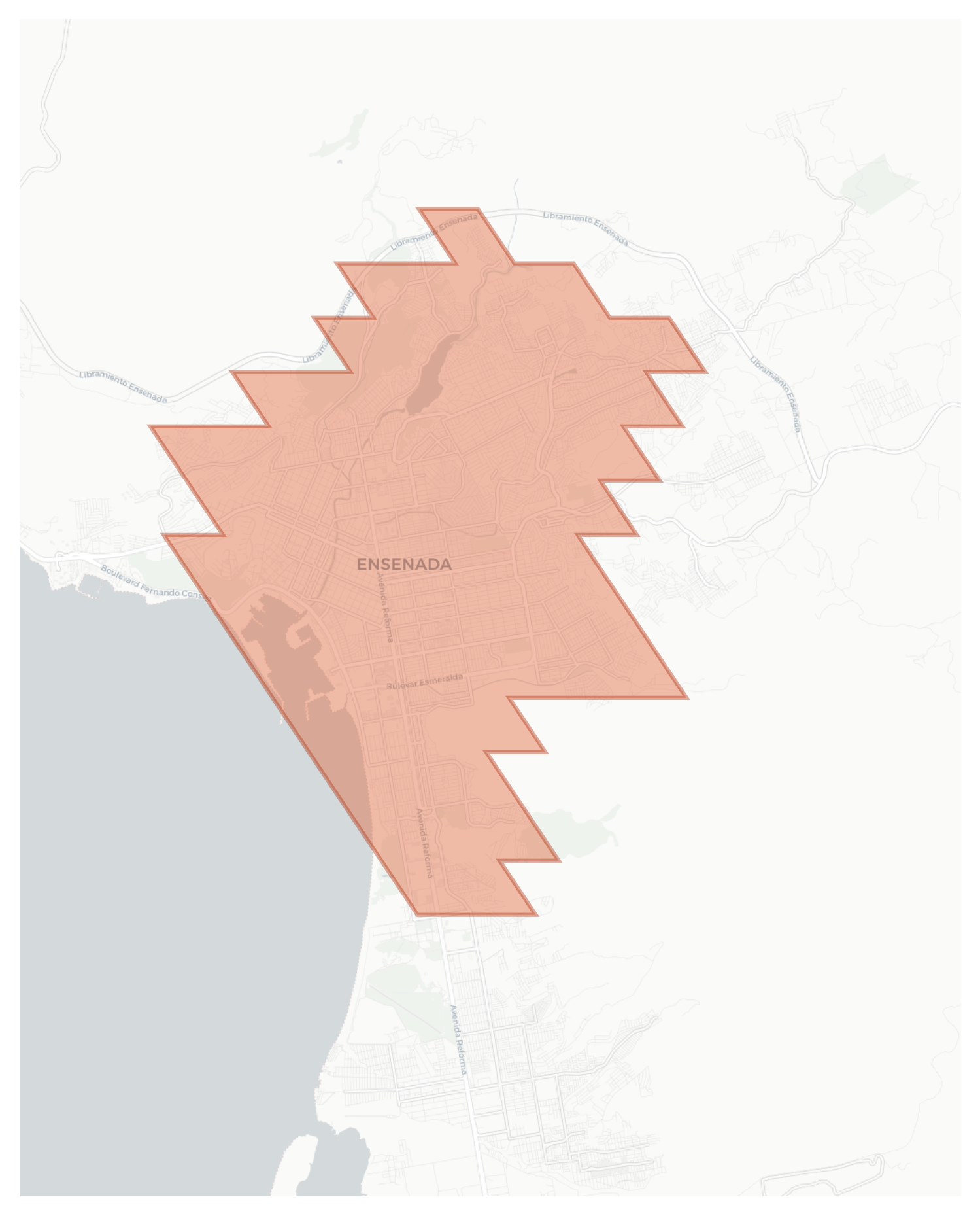Ensenada geographic map