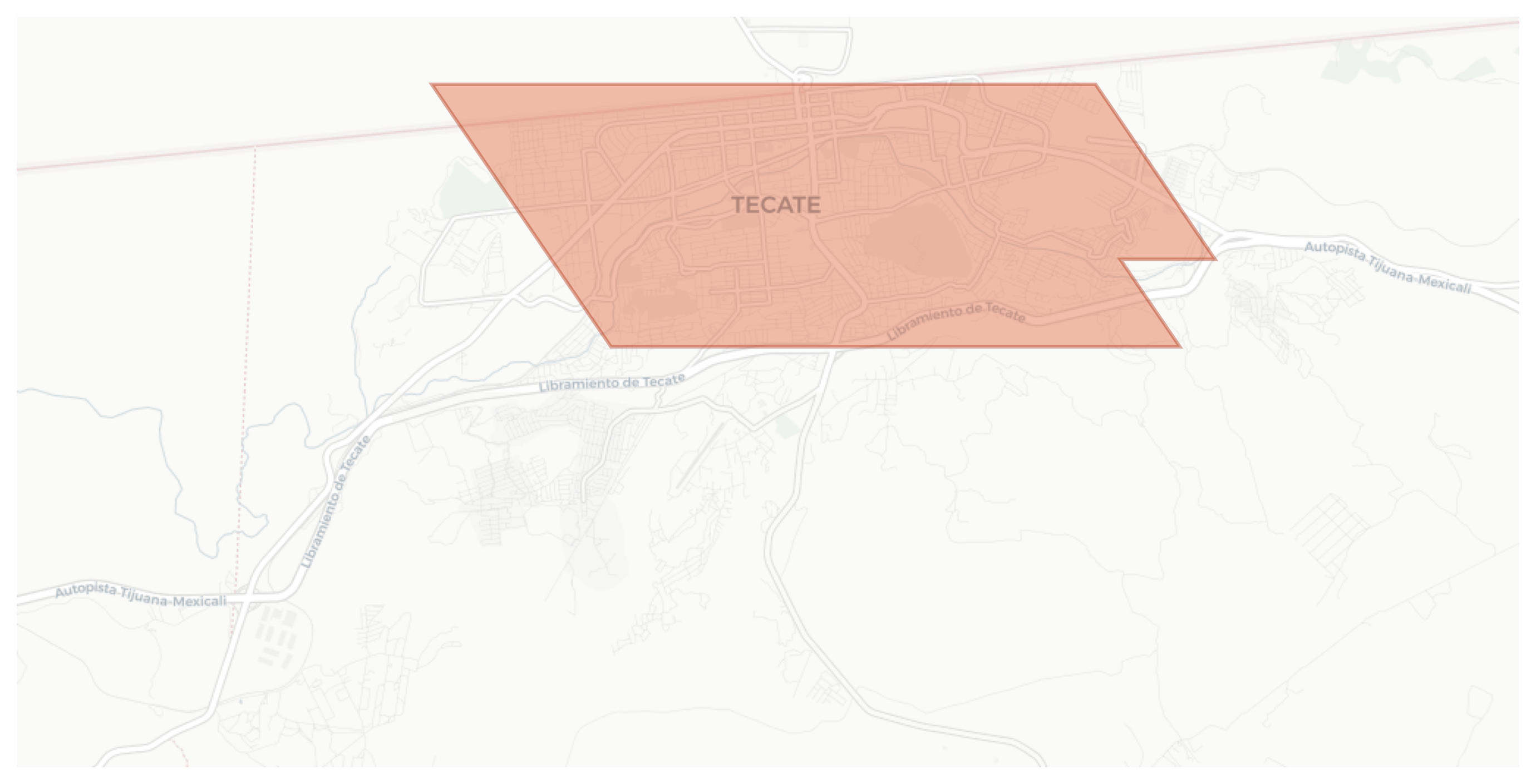 Tecate geographic map