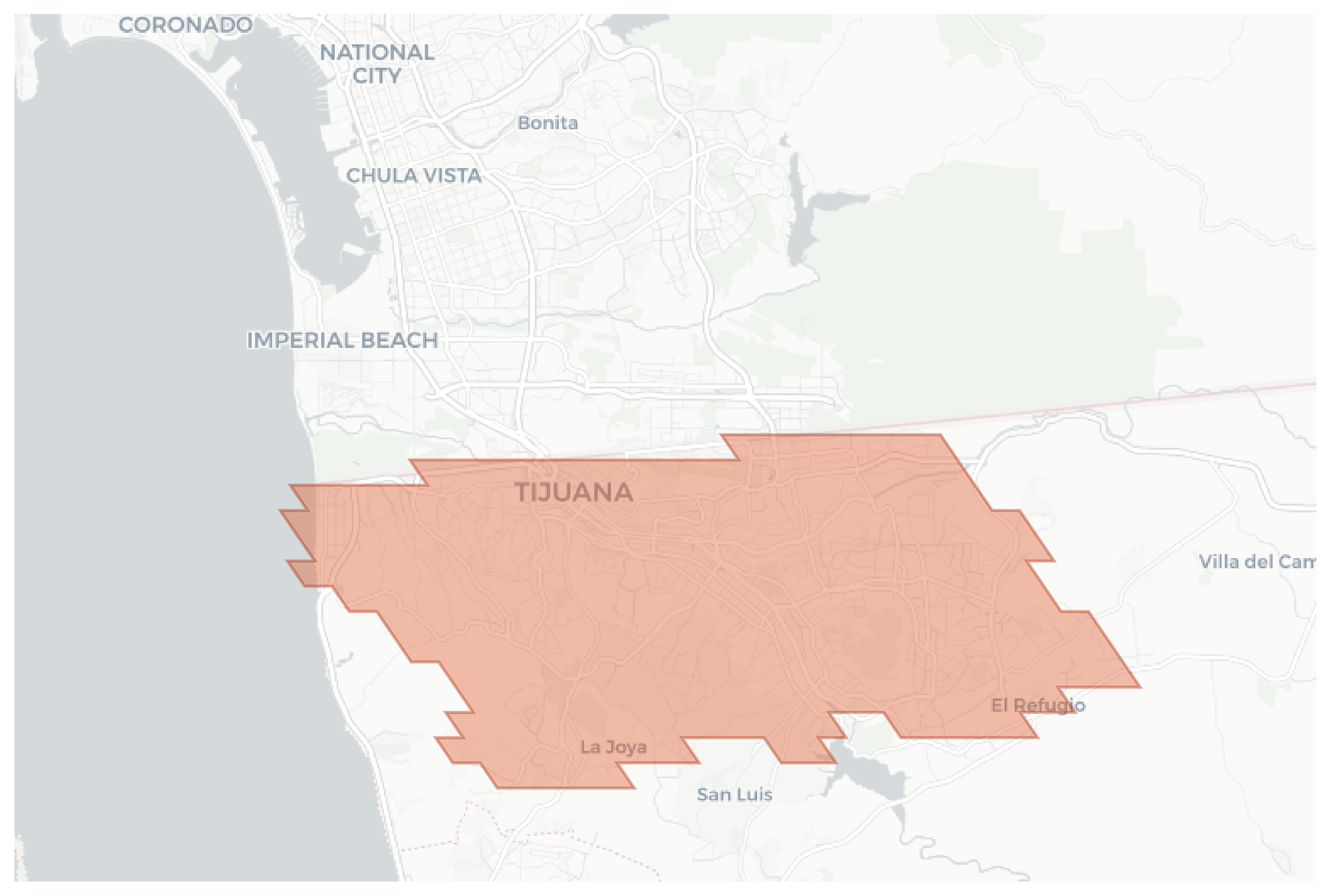 Tijuana geographic map