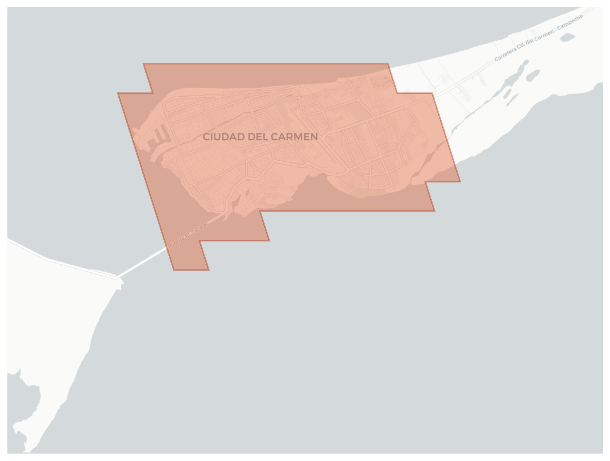 Ciudad del Carmen geographic map