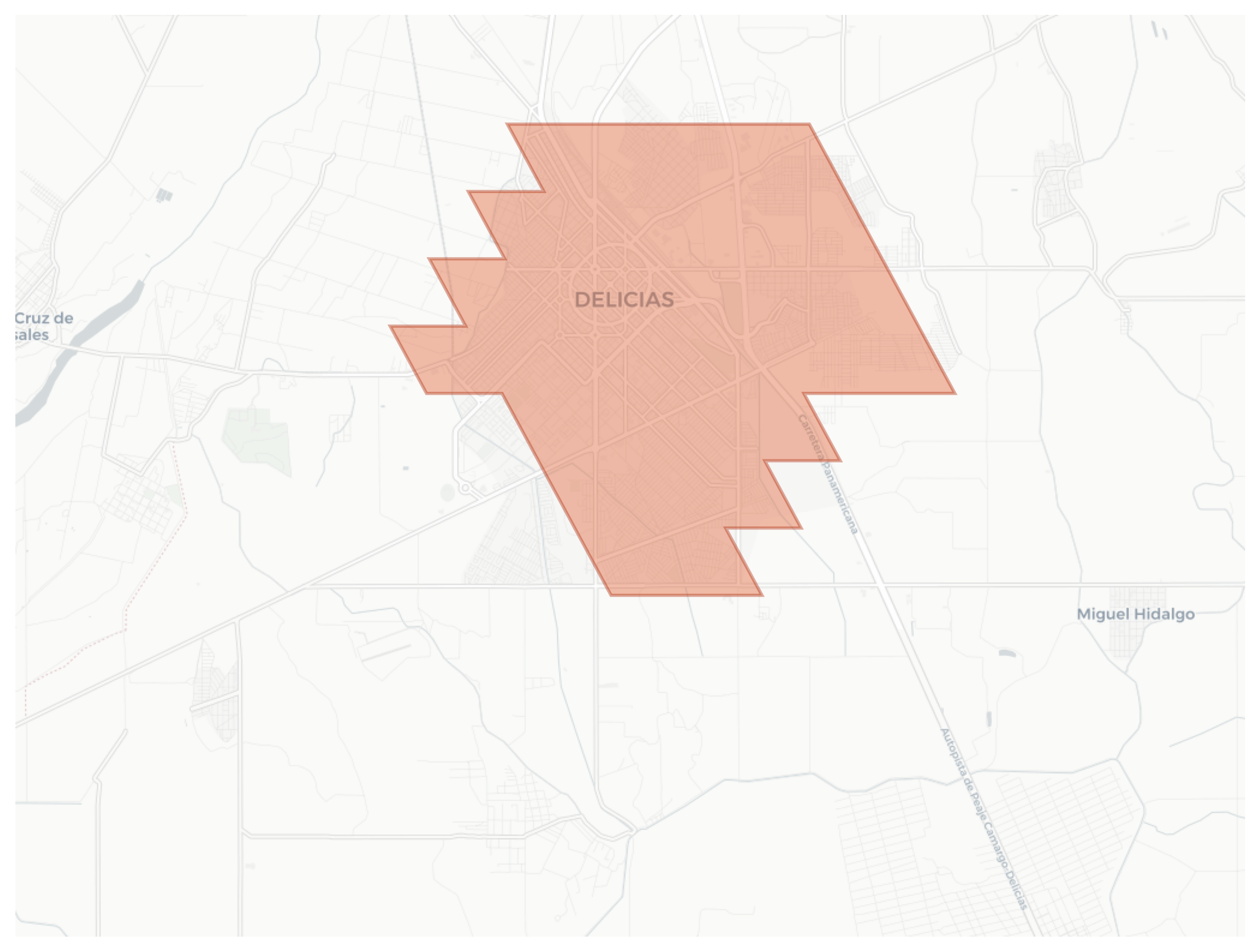 Delicias geographic map