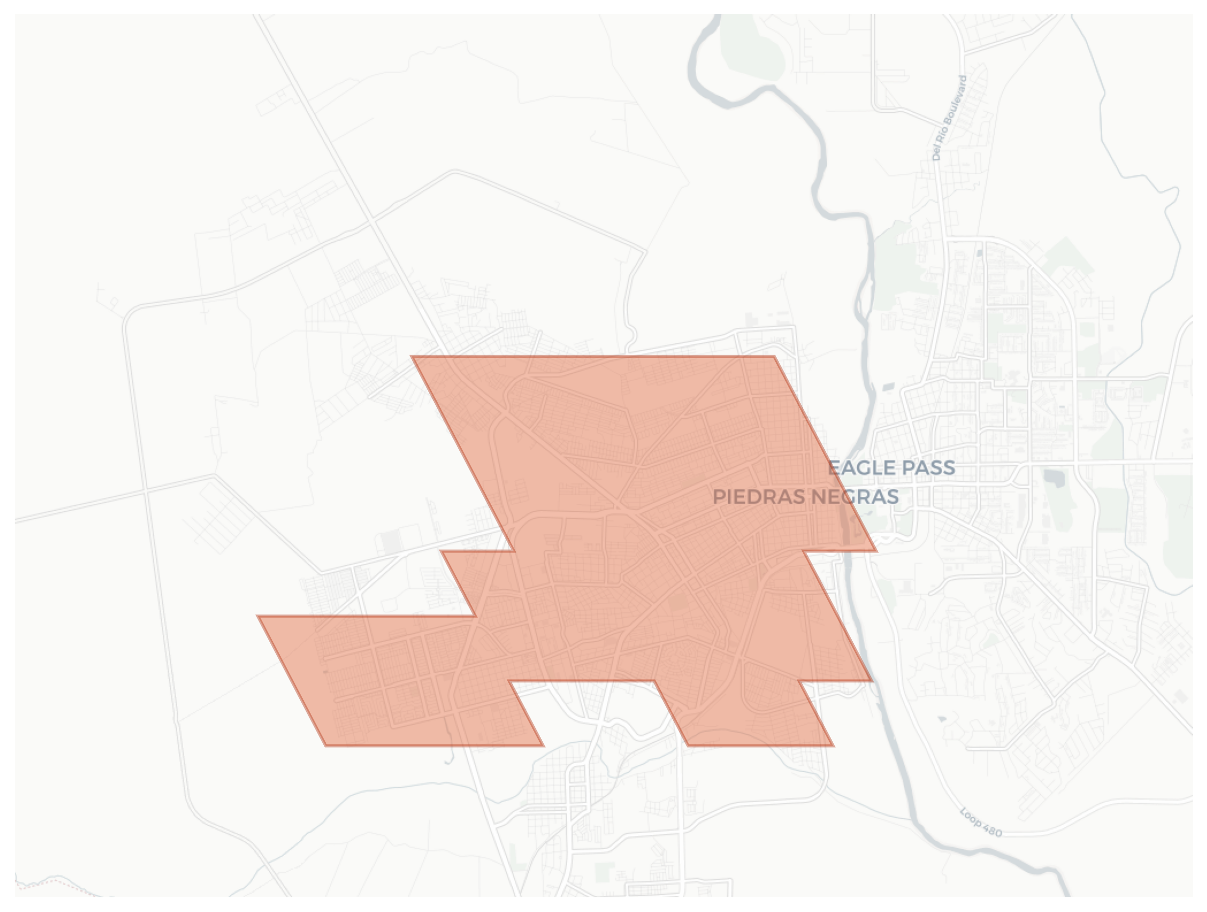 Piedras Negras geographic map