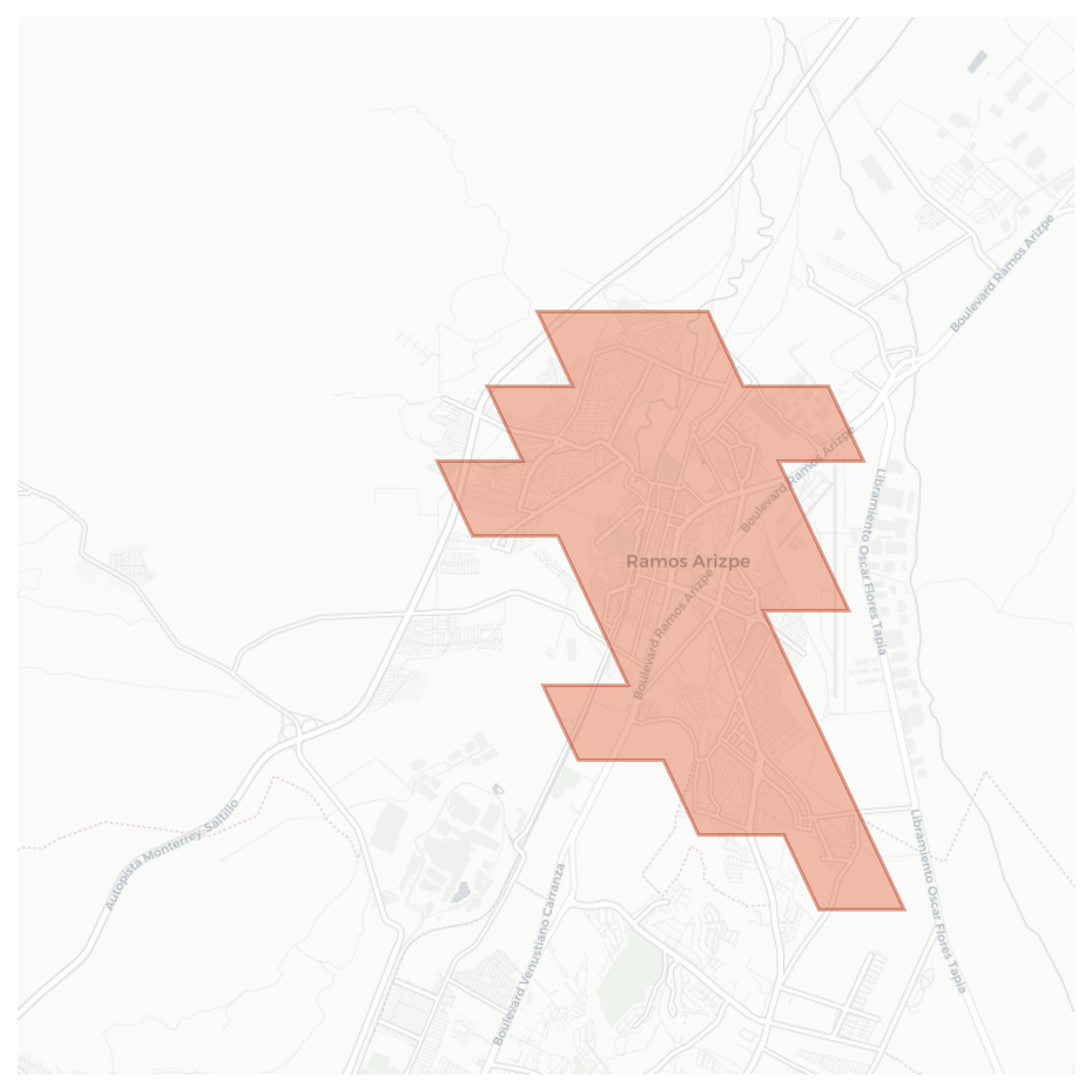 Ramos Arizpe geographic map