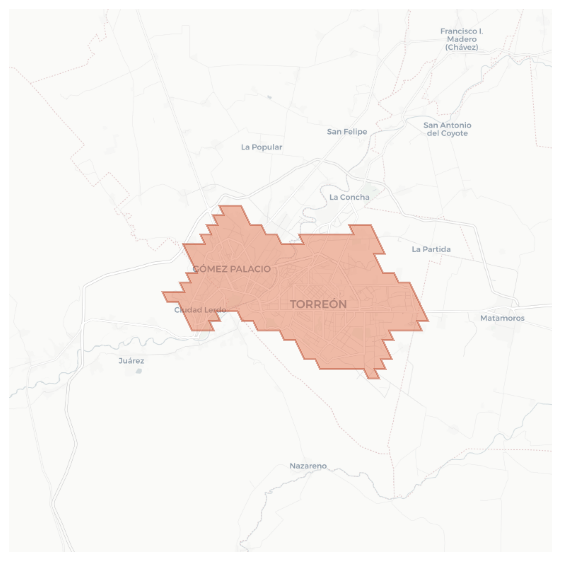Torreón geographic map