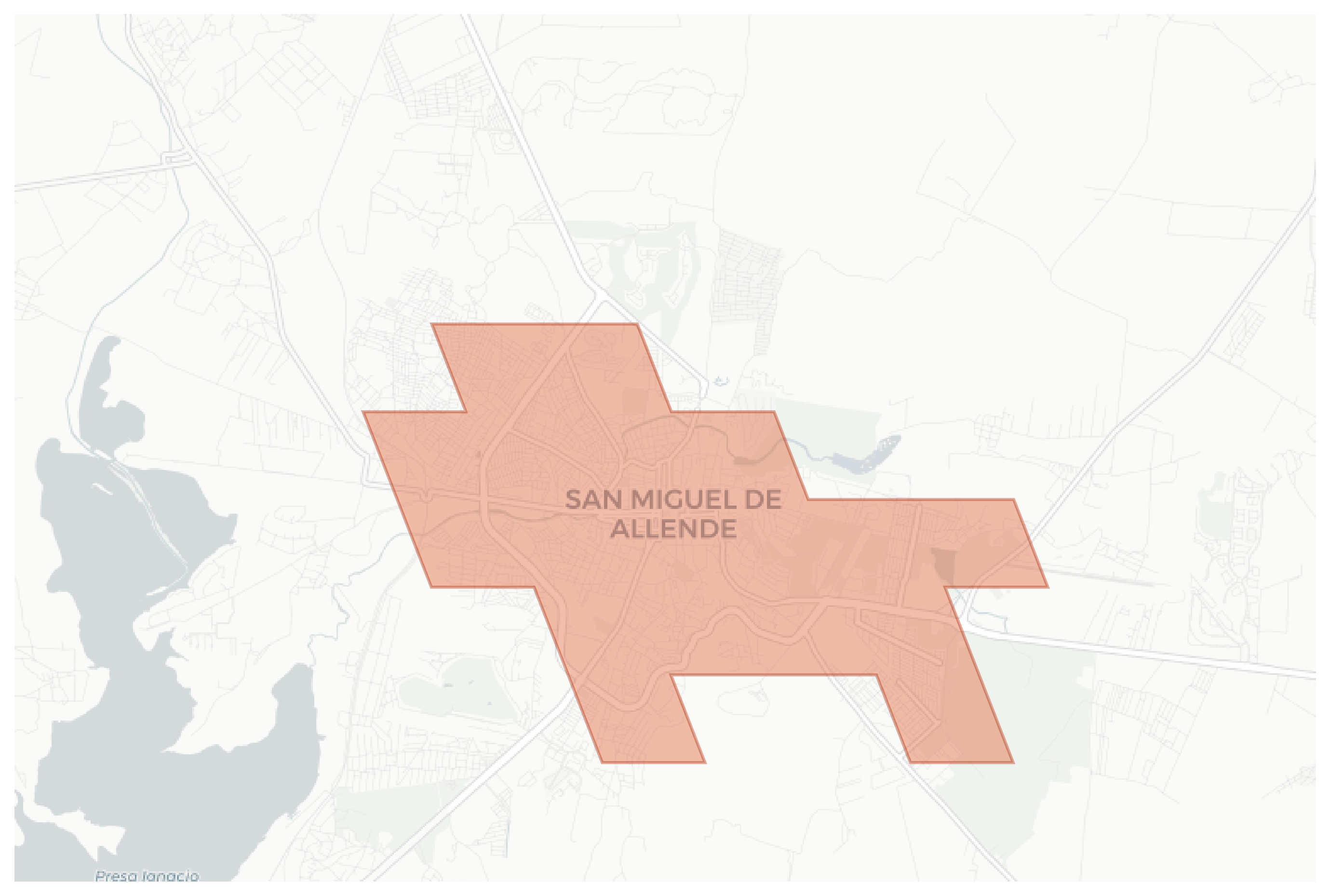San Miguel de Allende geographic map