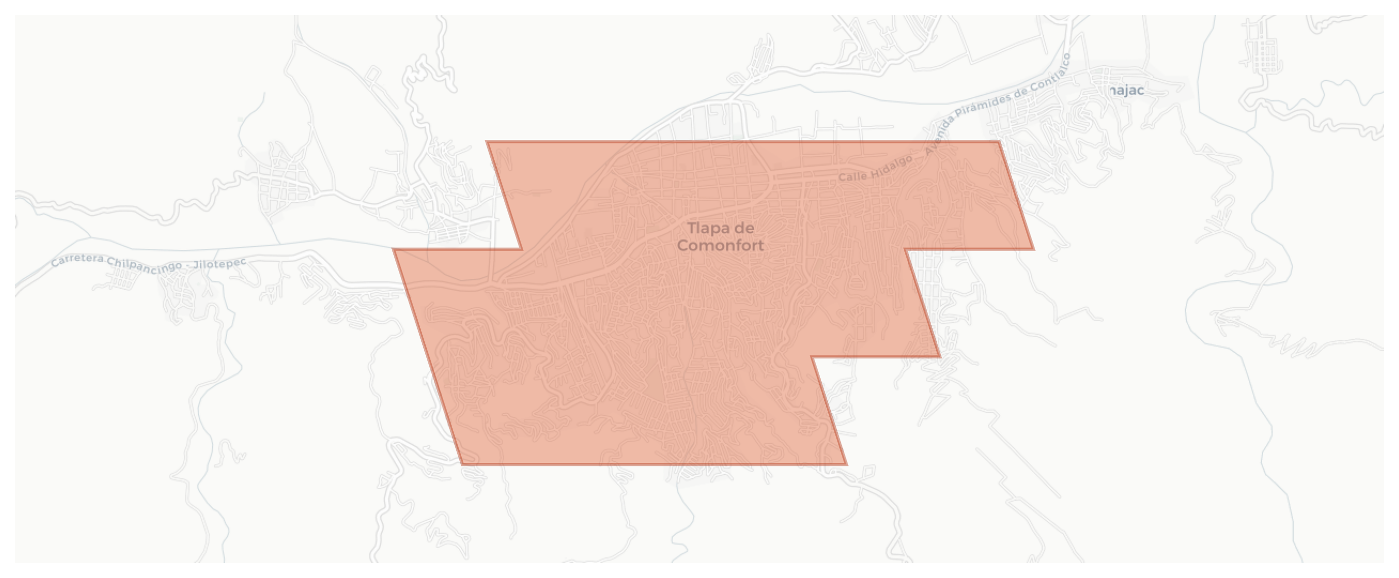 Tlapa de Comonfort geographic map