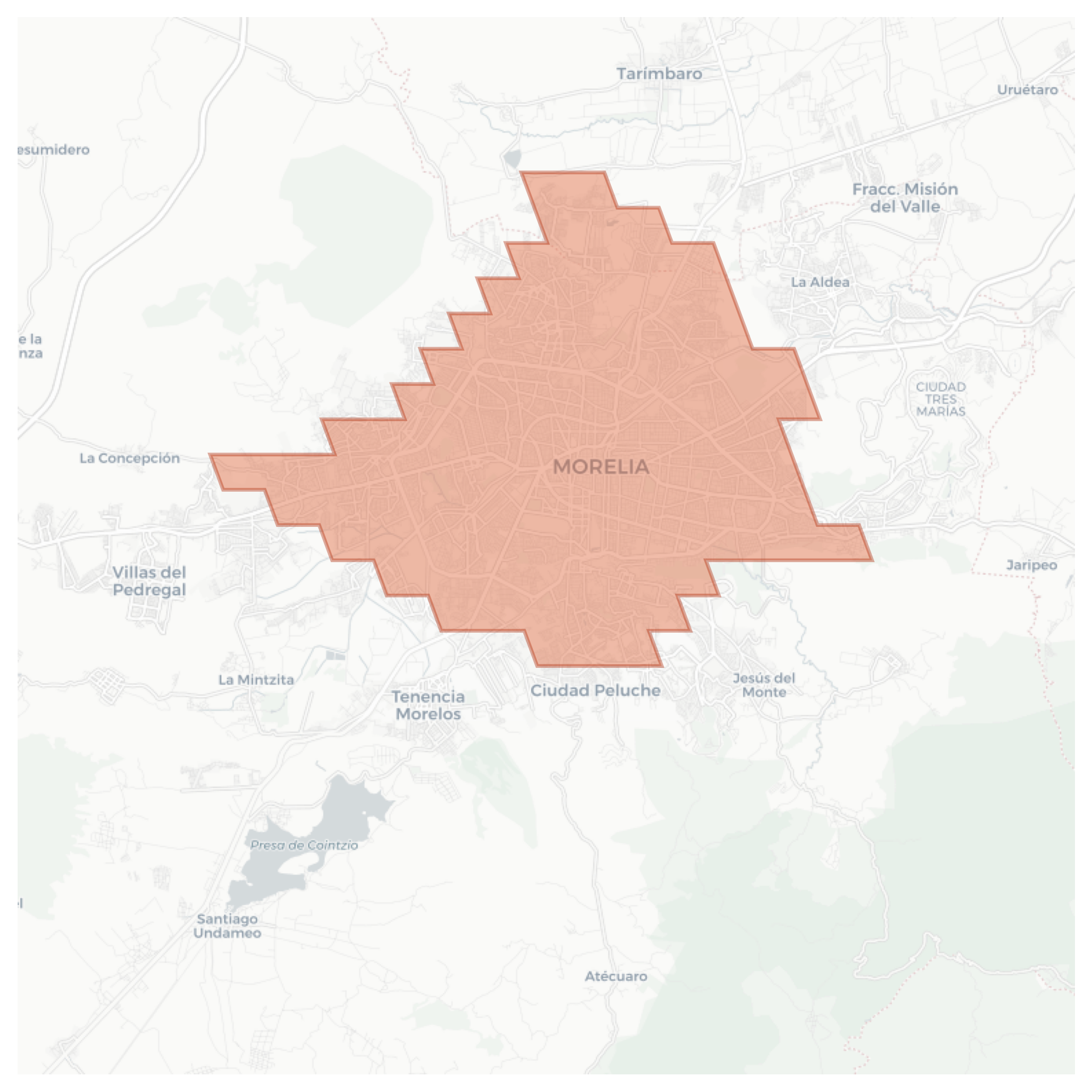 Morelia geographic map