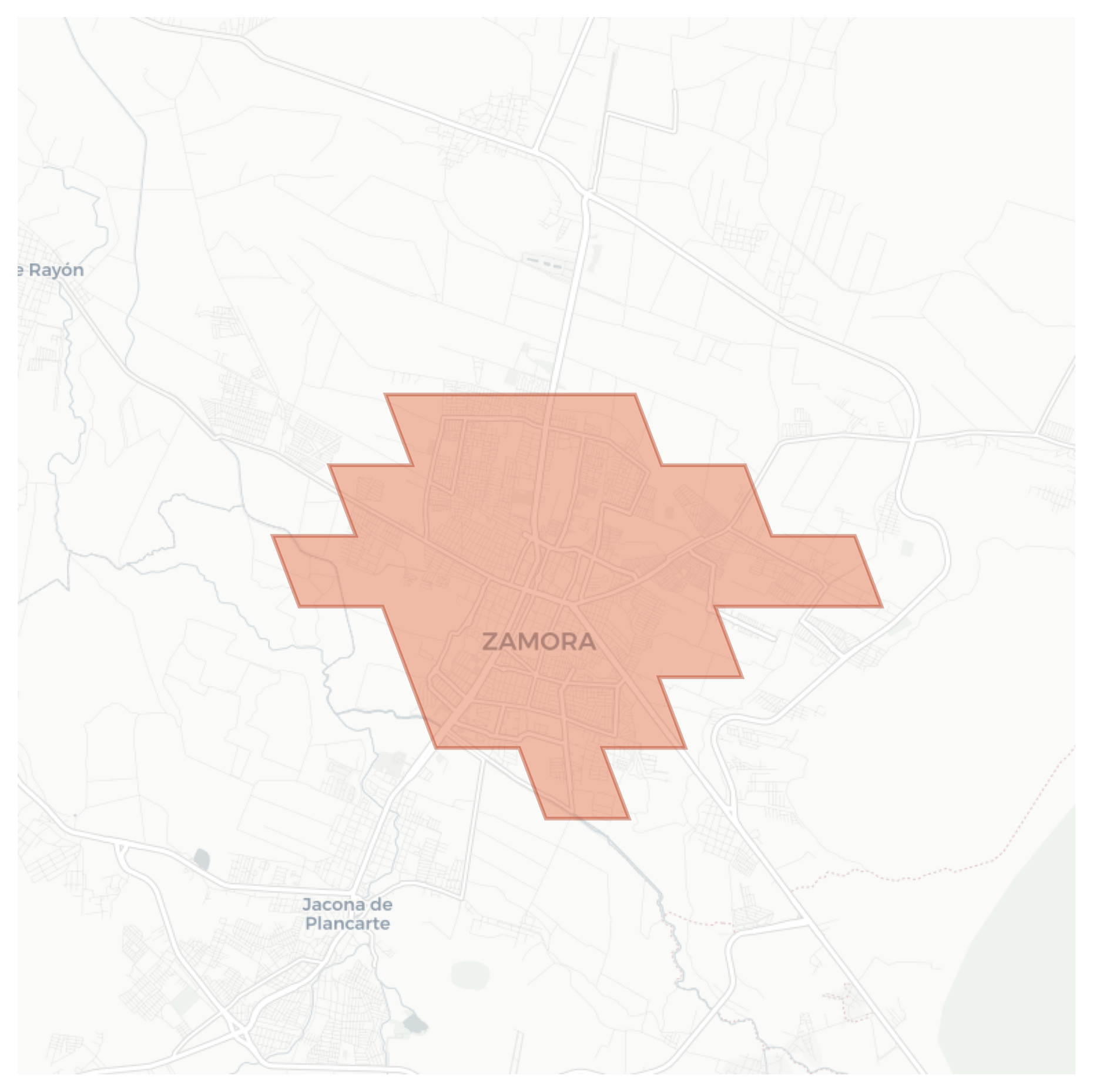 Zamora geographic map