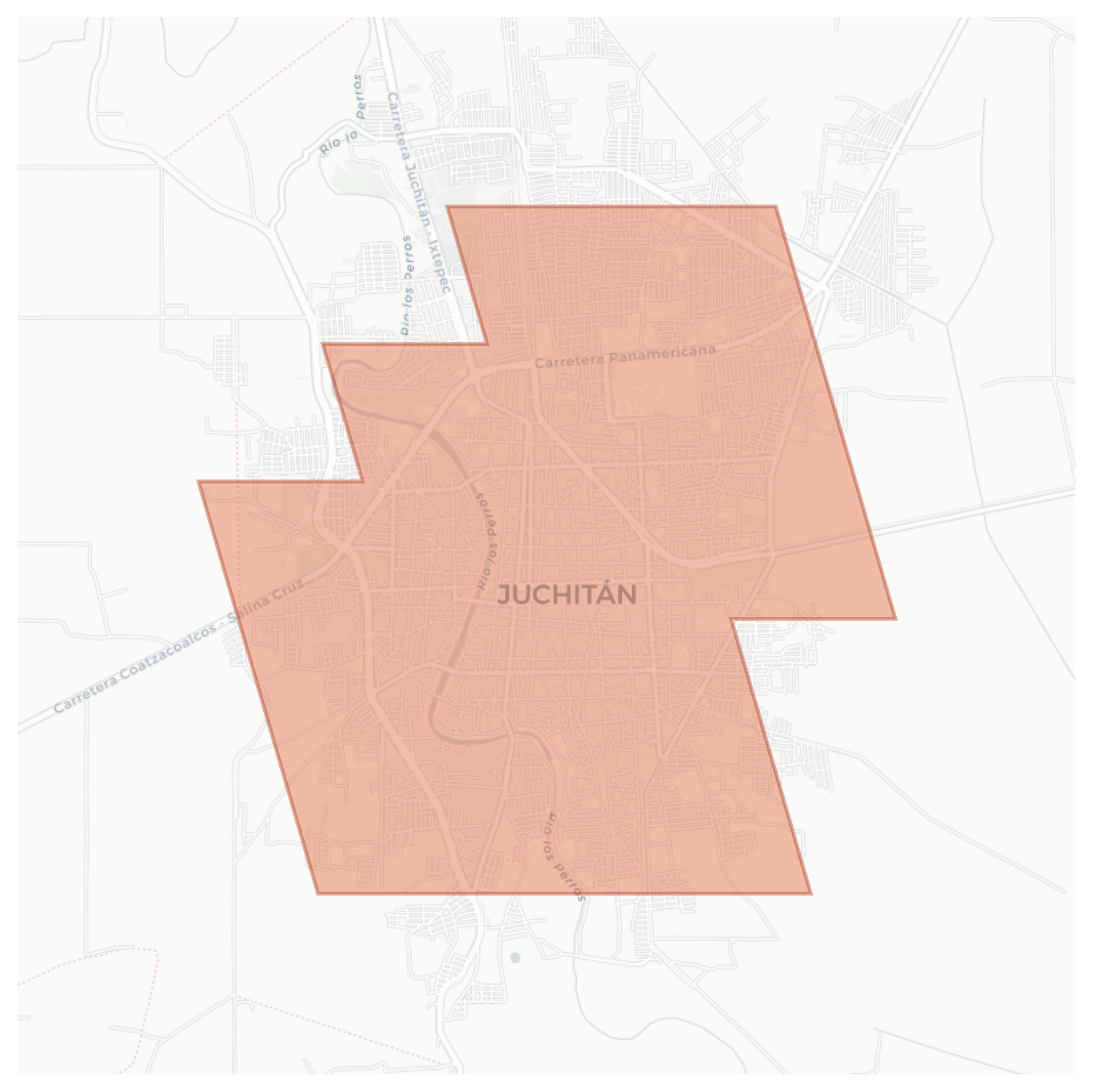 Juchitán geographic map