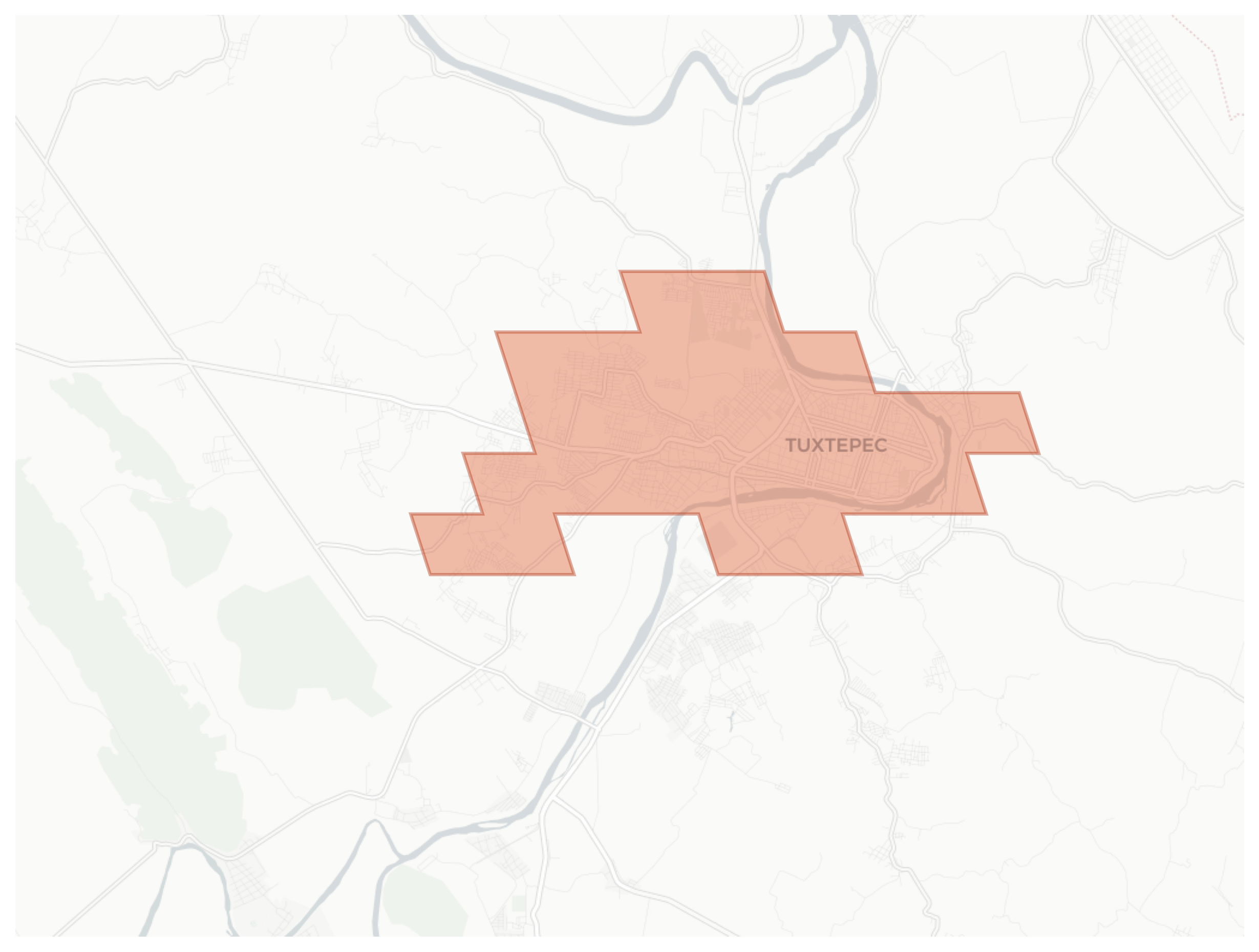 Tuxtepec geographic map