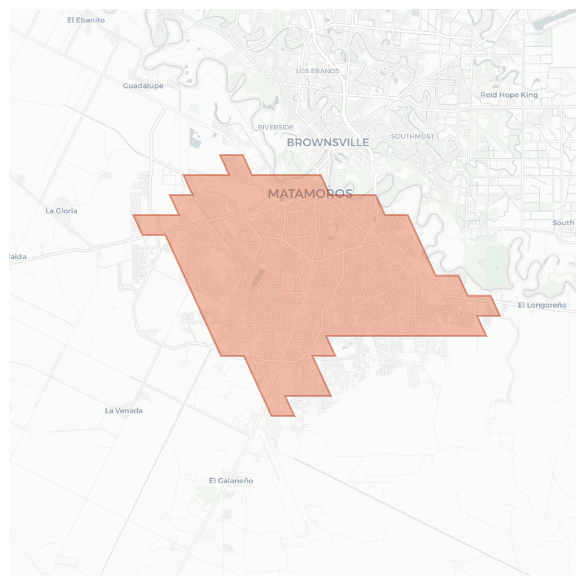 Matamoros geographic map