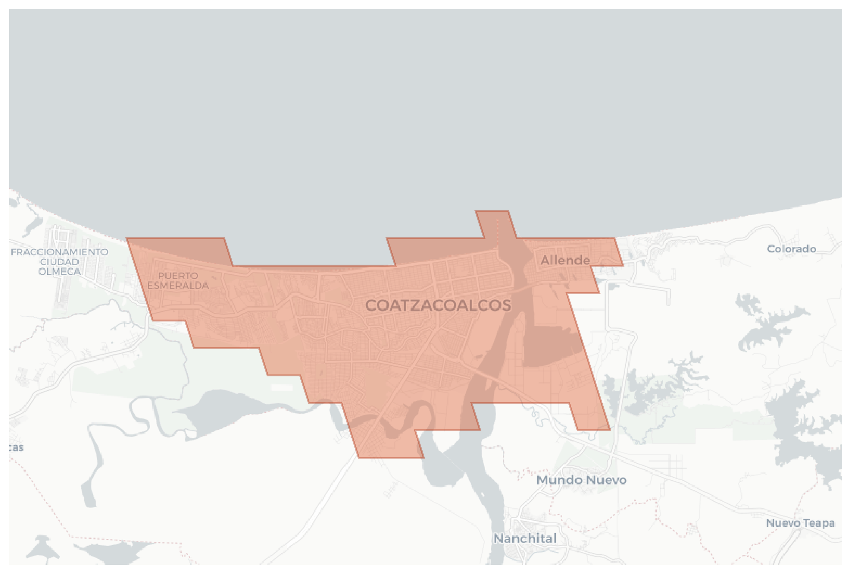 Coatzacoalcos geographic map