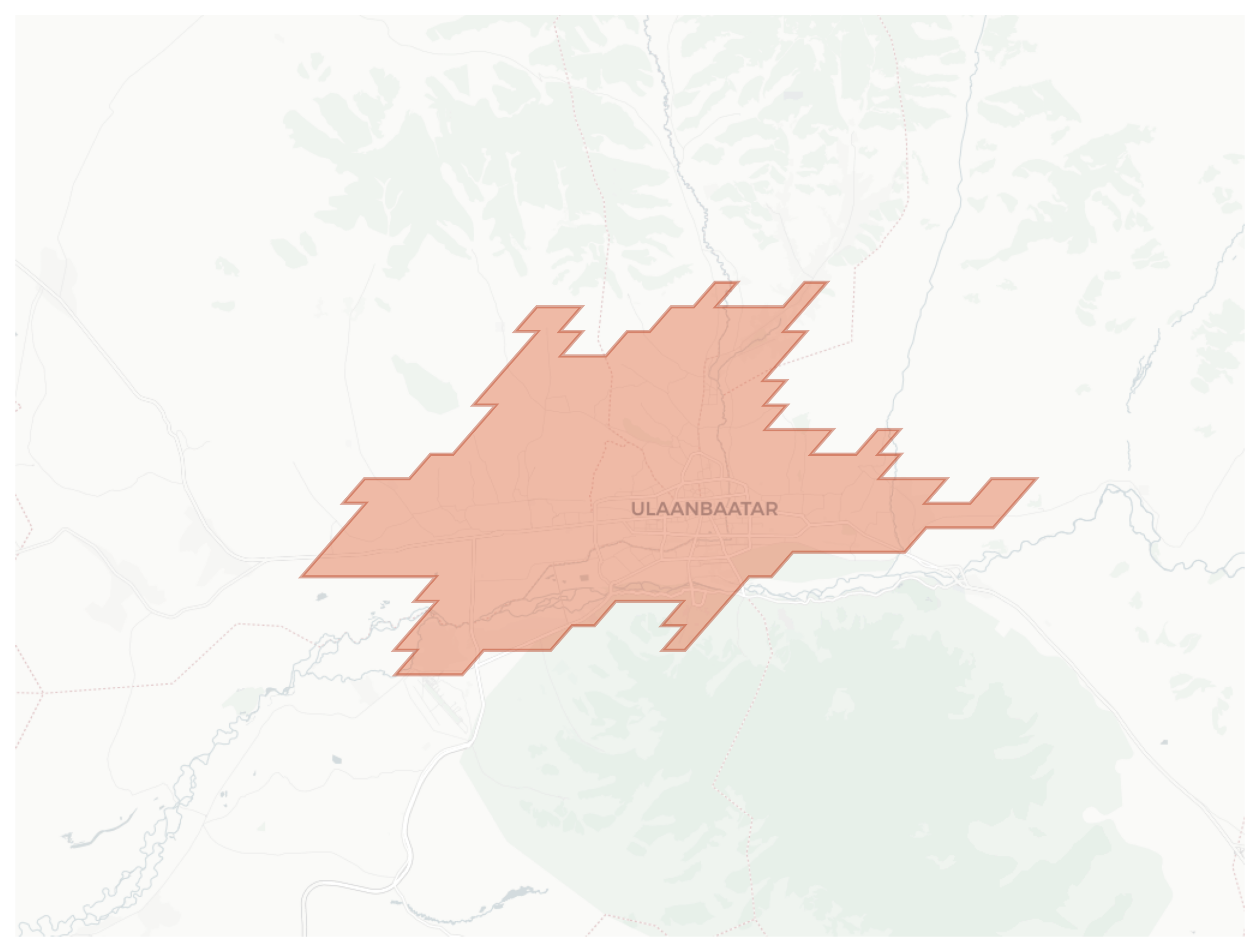 Ulaanbaatar geographic map