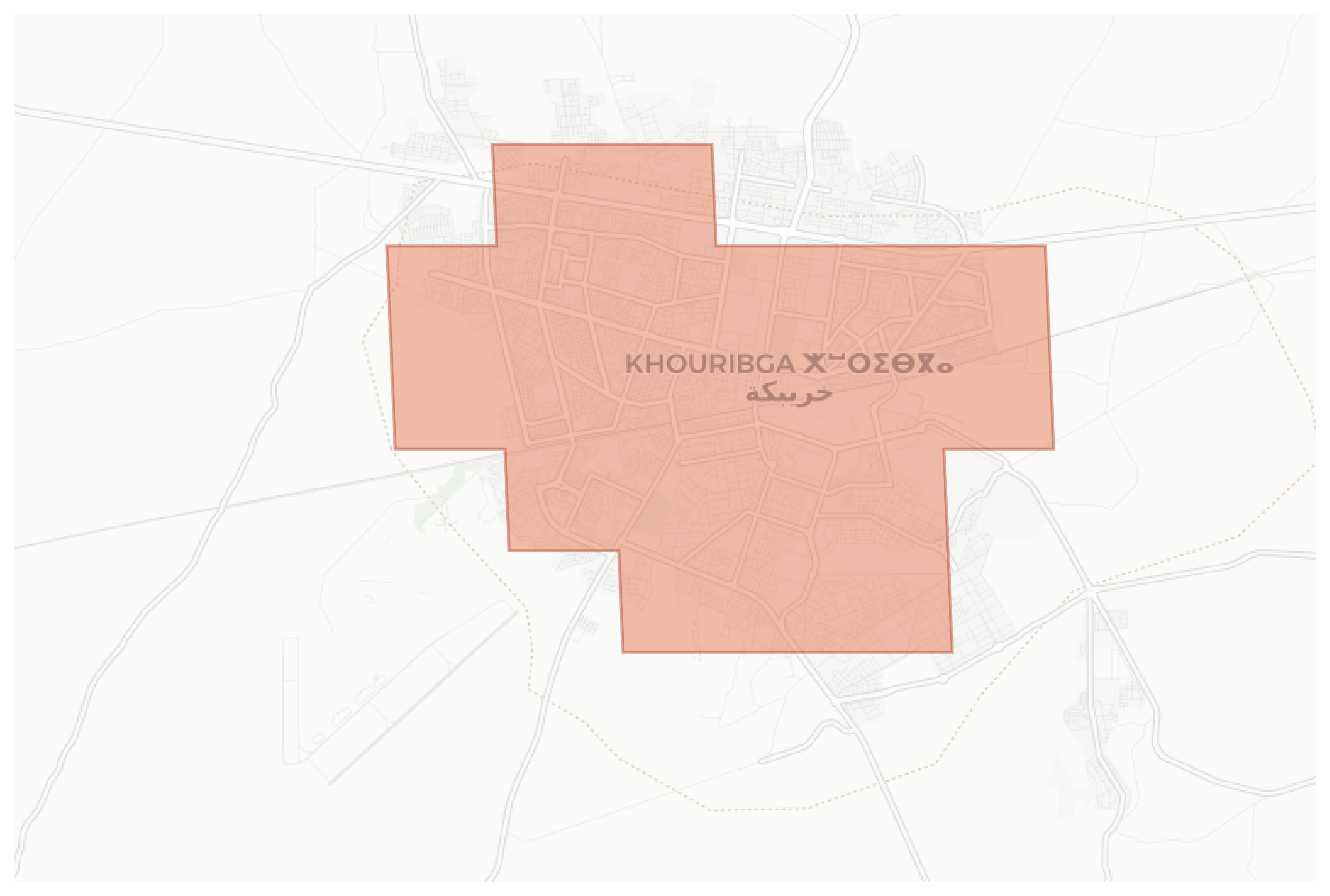 Khouribga geographic map