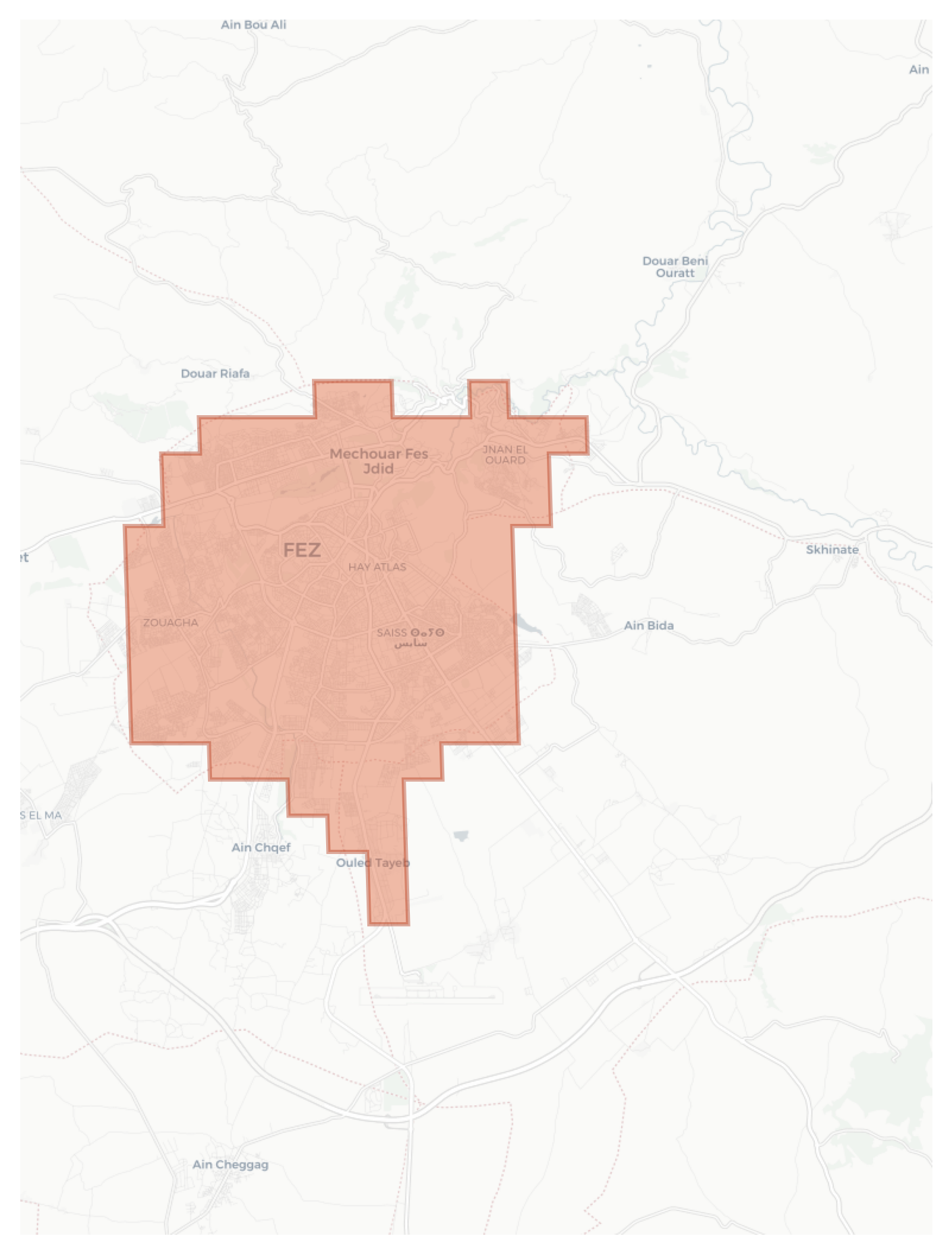 Fez geographic map