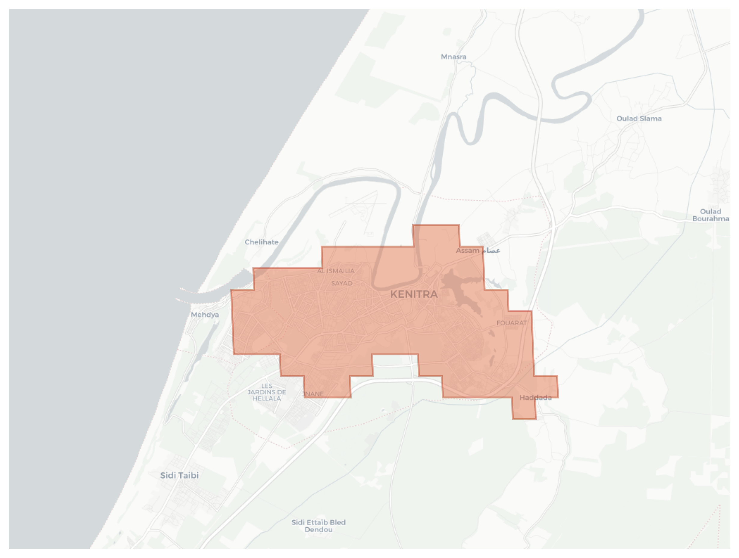Kenitra geographic map