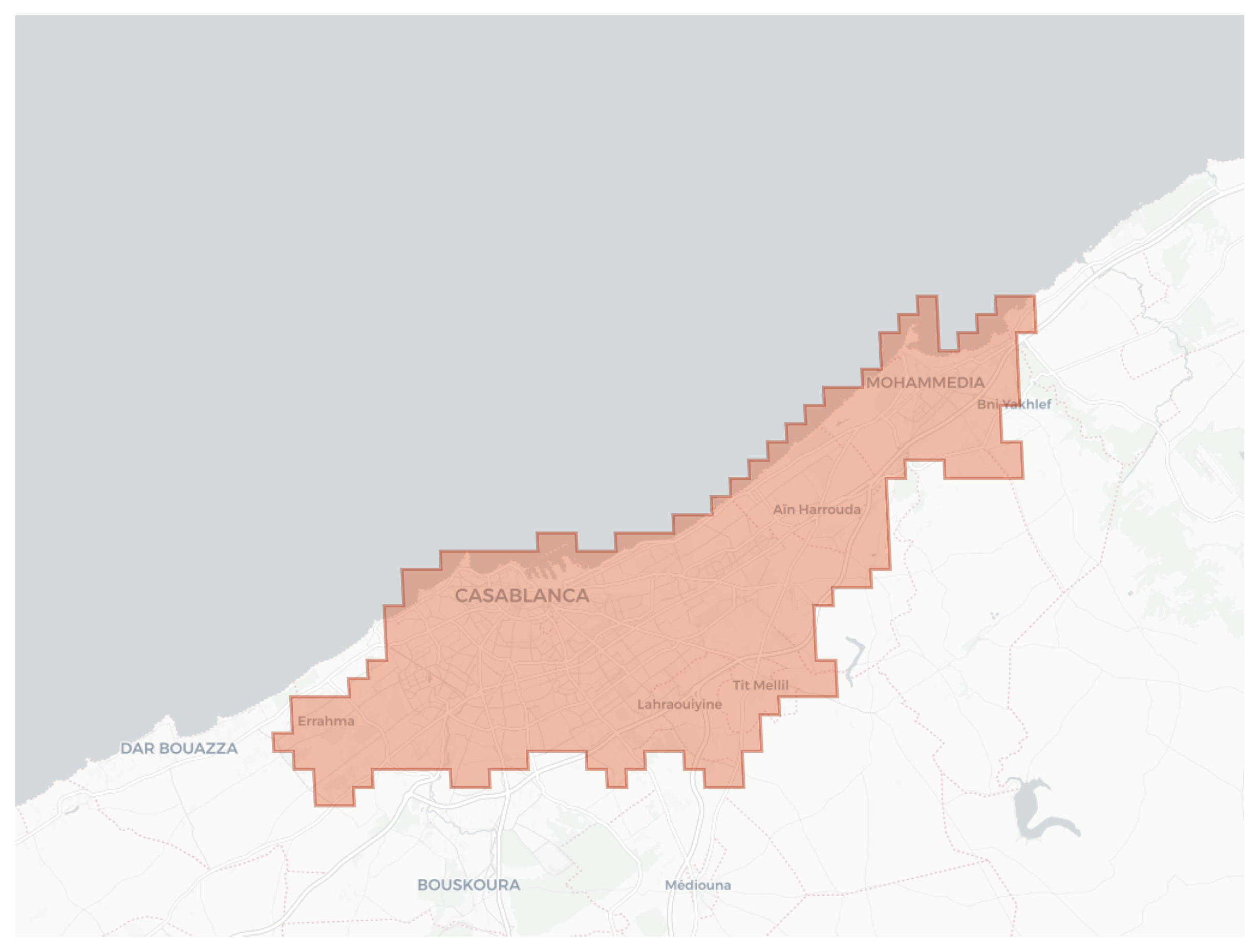 Casablanca geographic map