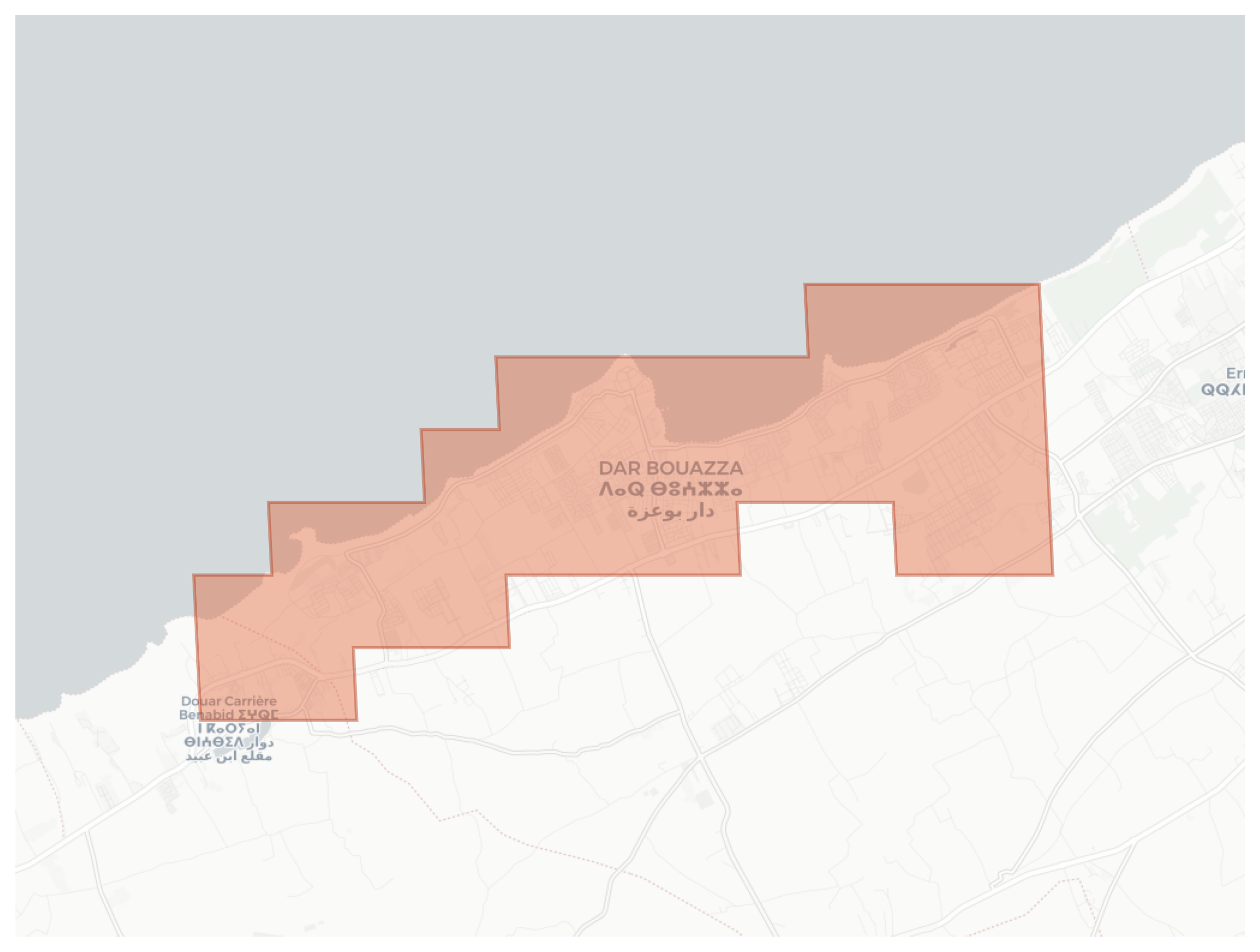 Dar Bouazza geographic map