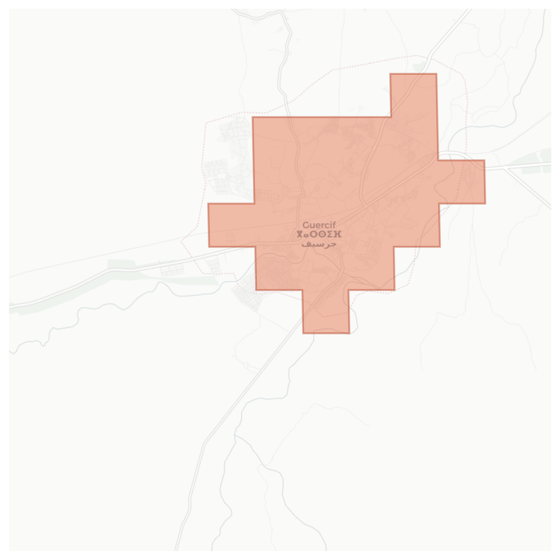 Guercif geographic map