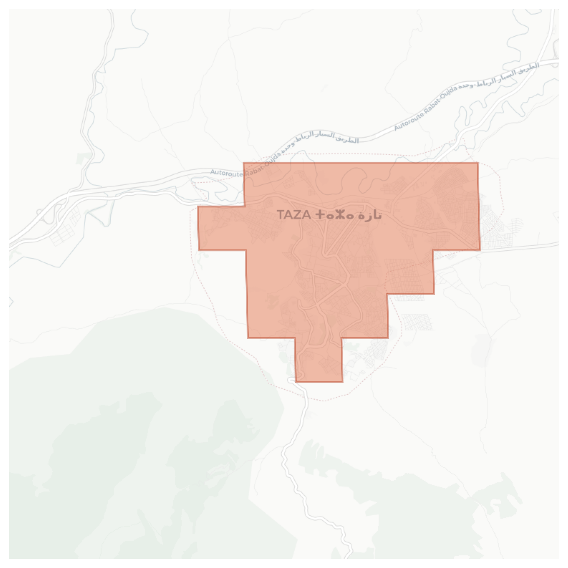 Taza geographic map