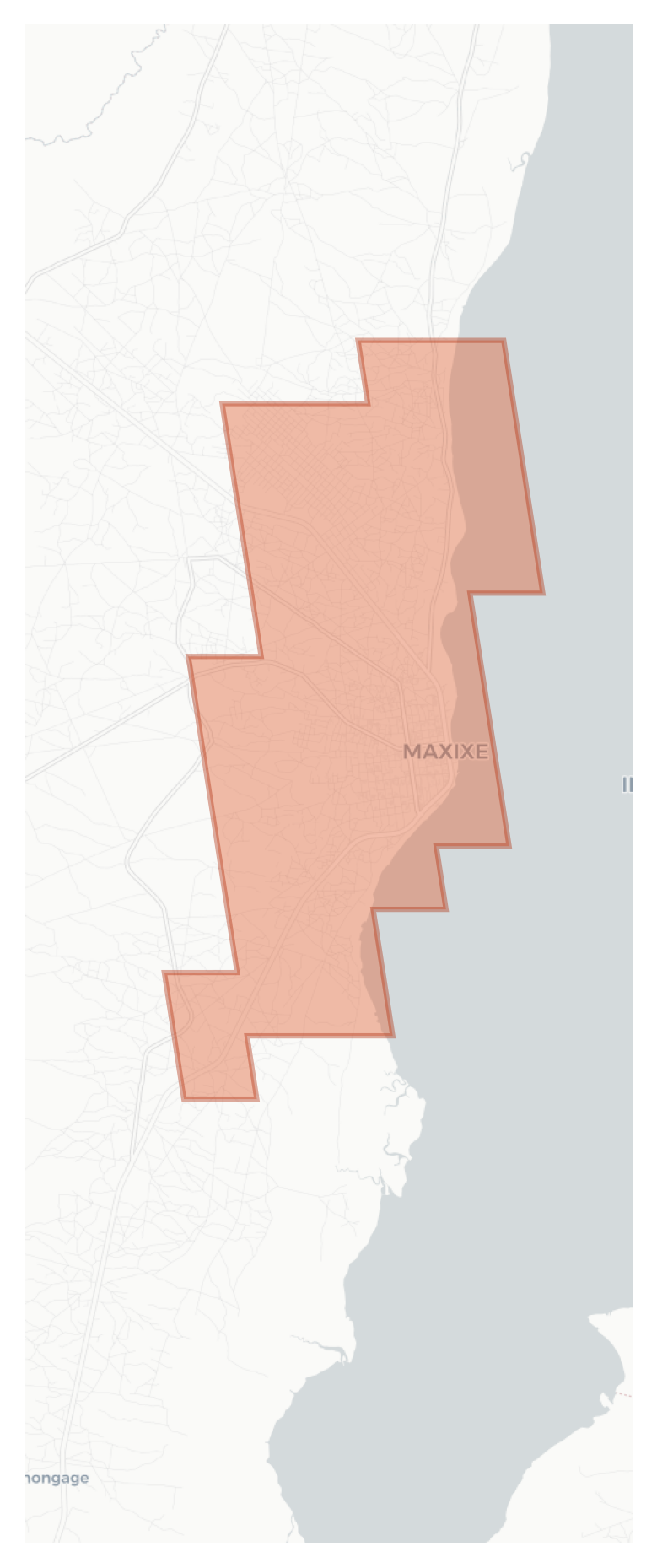 Maxixe geographic map