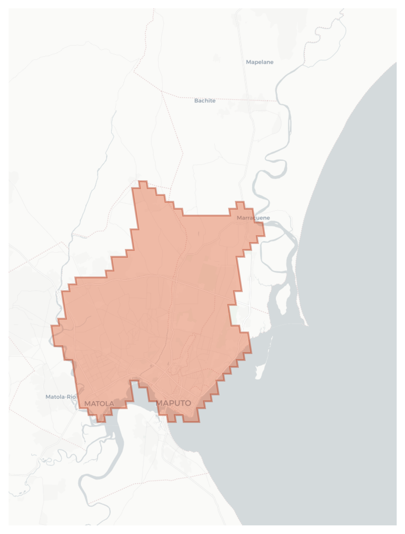 Maputo geographic map