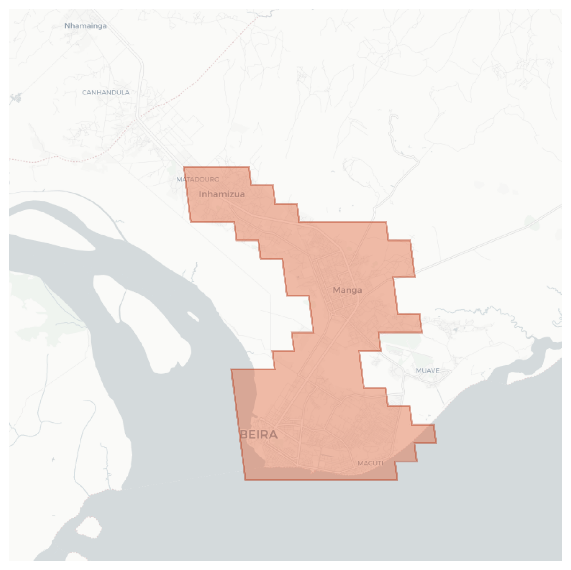 Beira geographic map