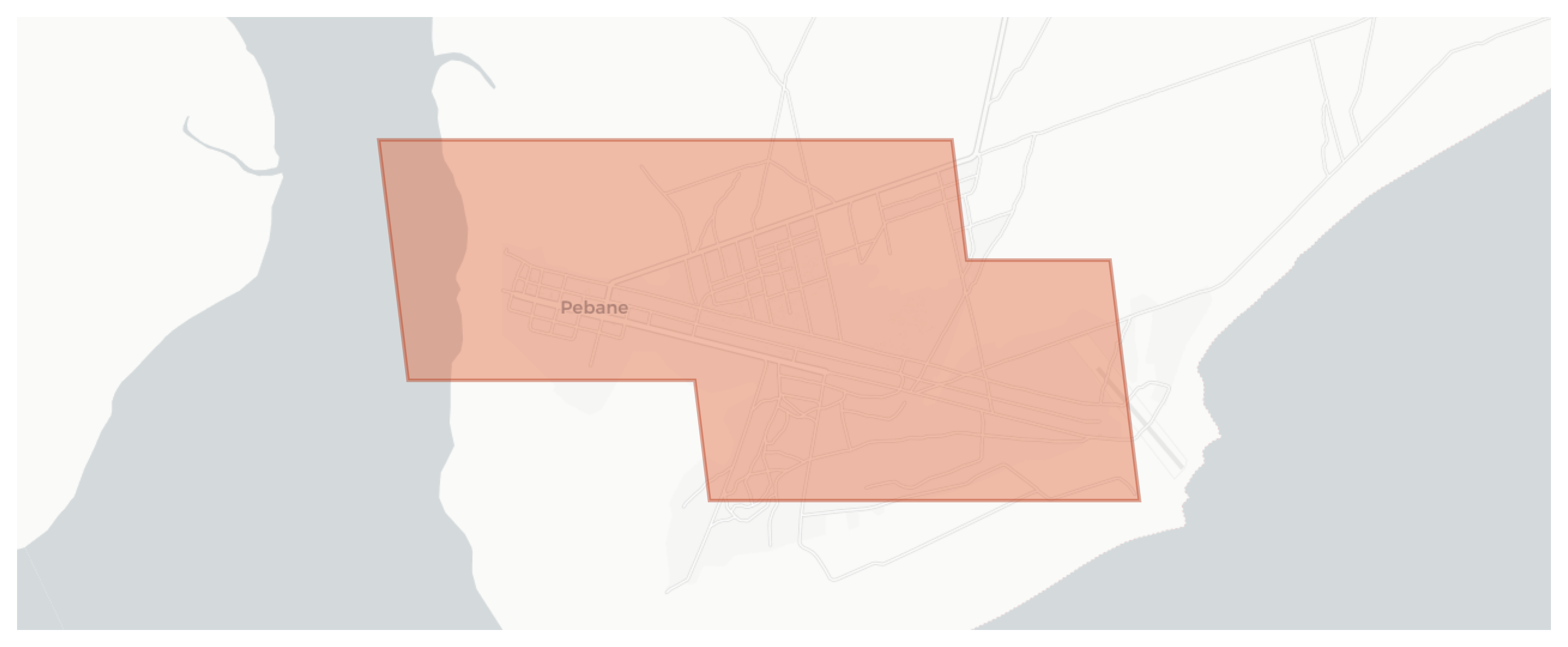 Pebane geographic map