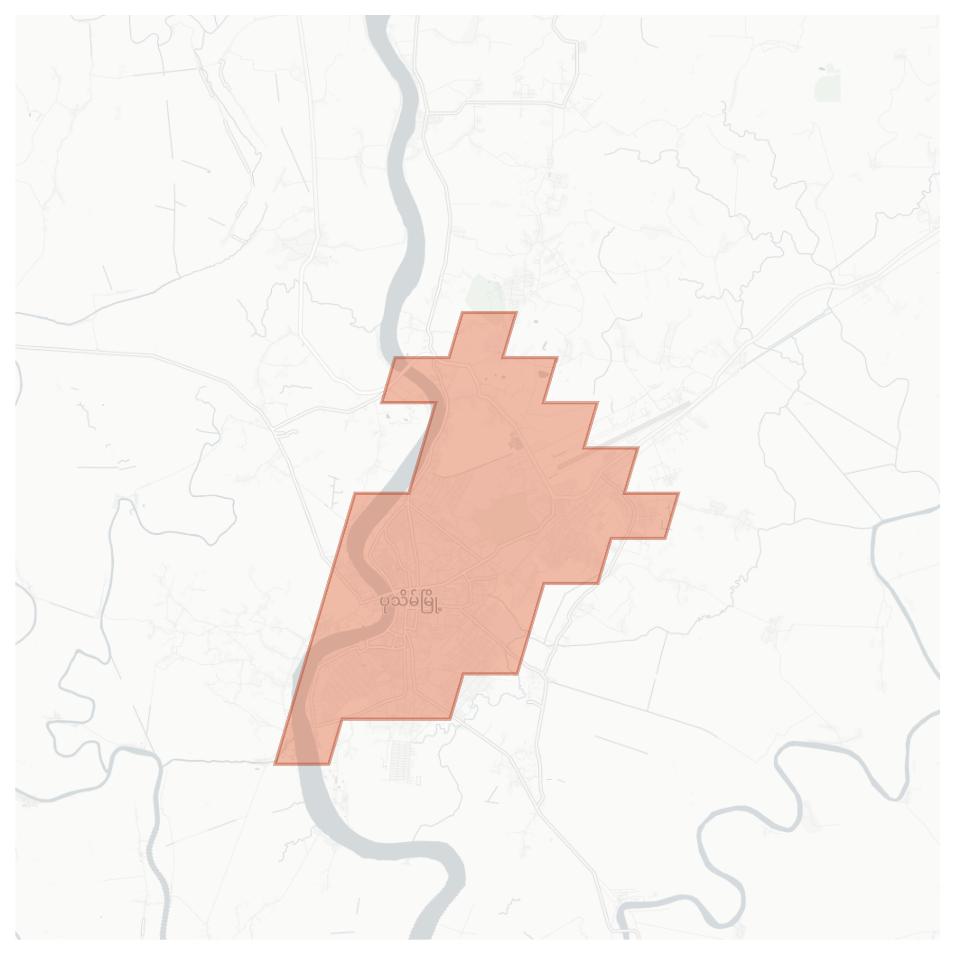Pathein geographic map
