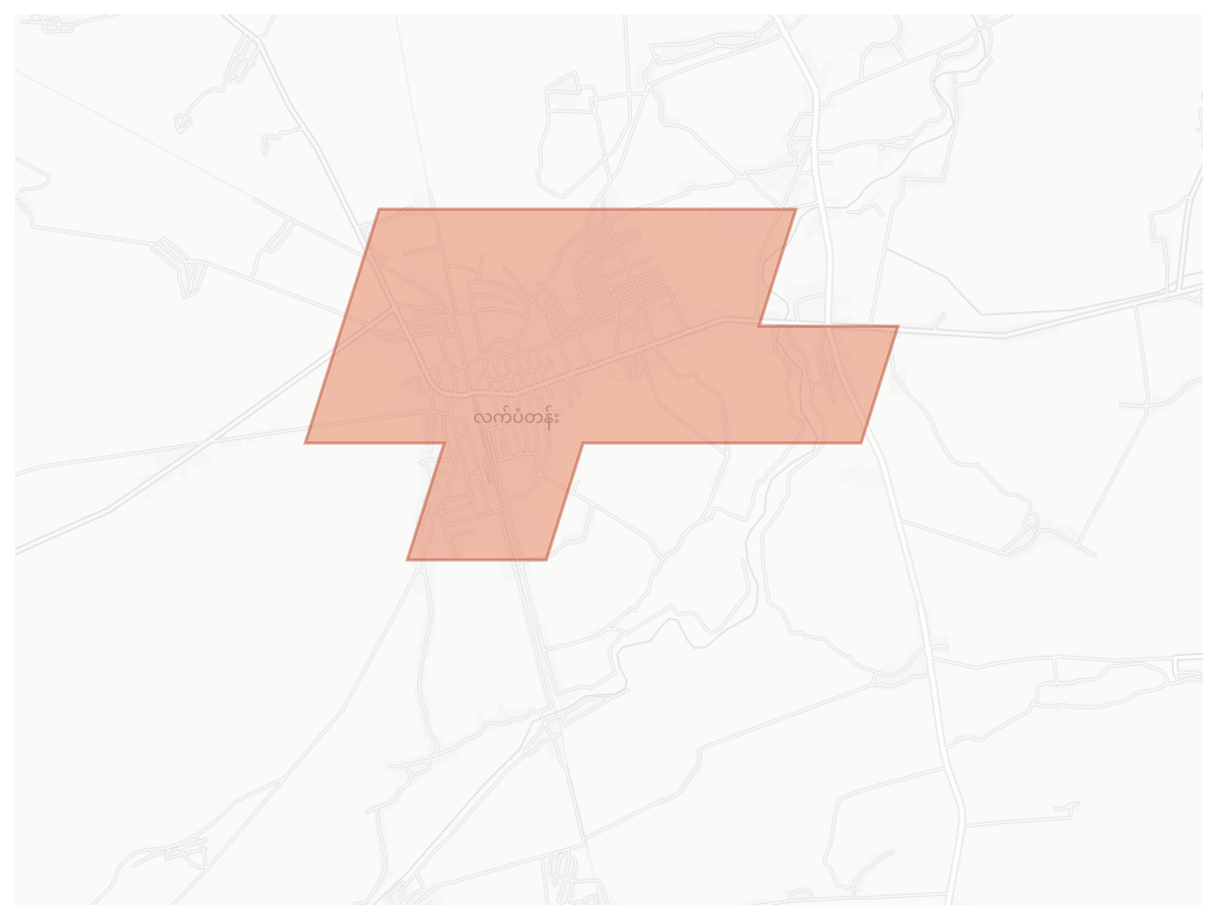 Letpadan geographic map