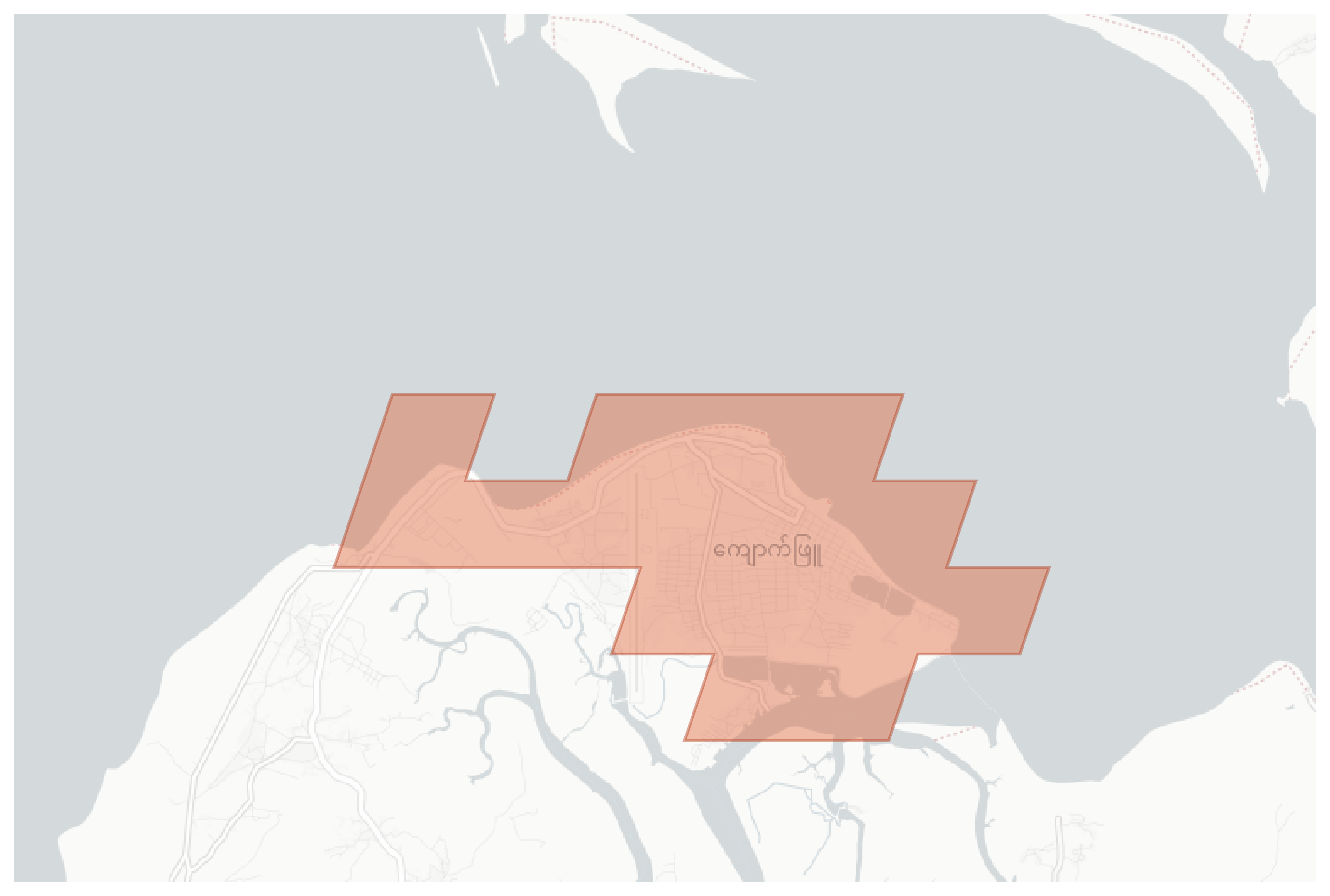 Kyaukpyu geographic map
