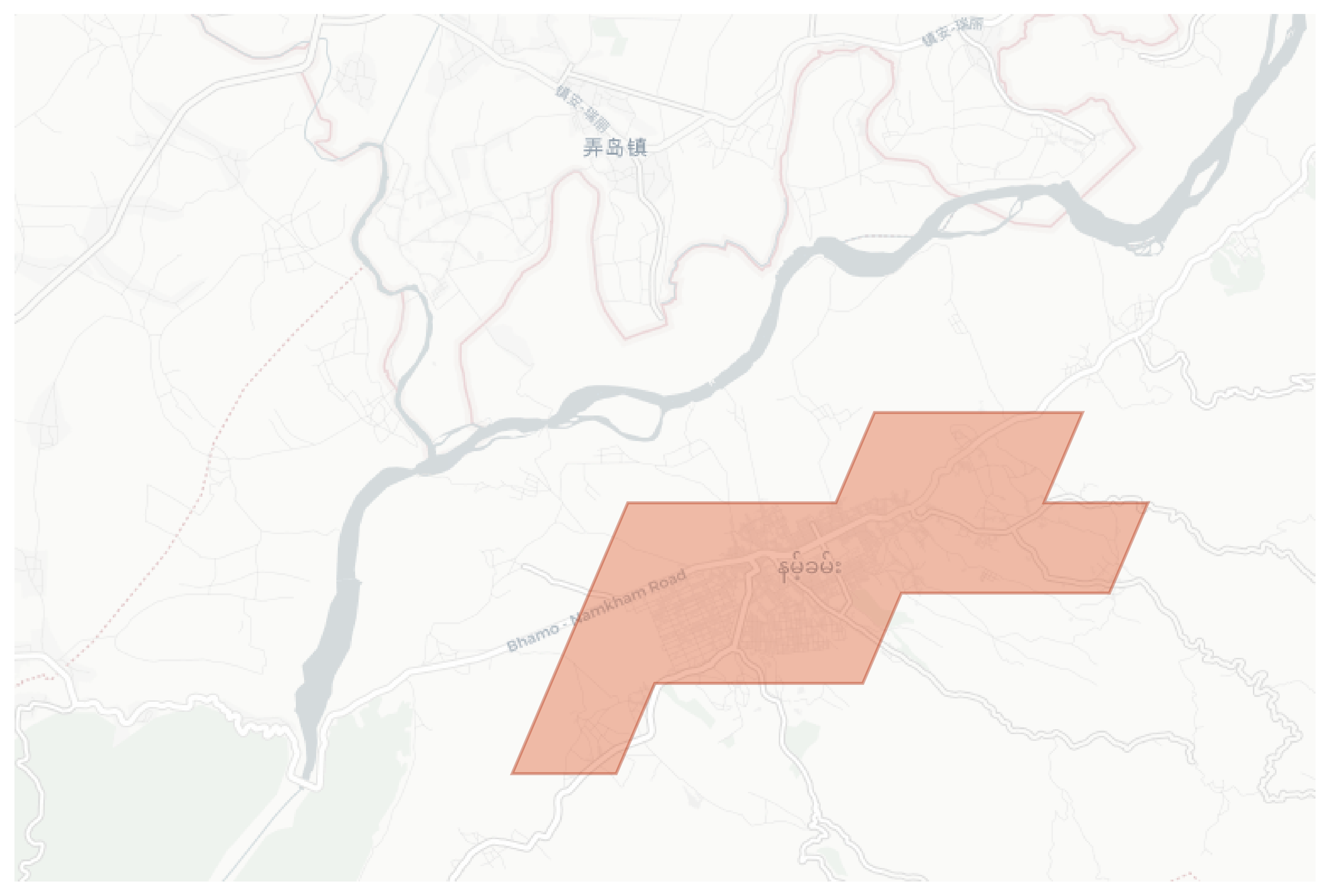 Namhkam geographic map