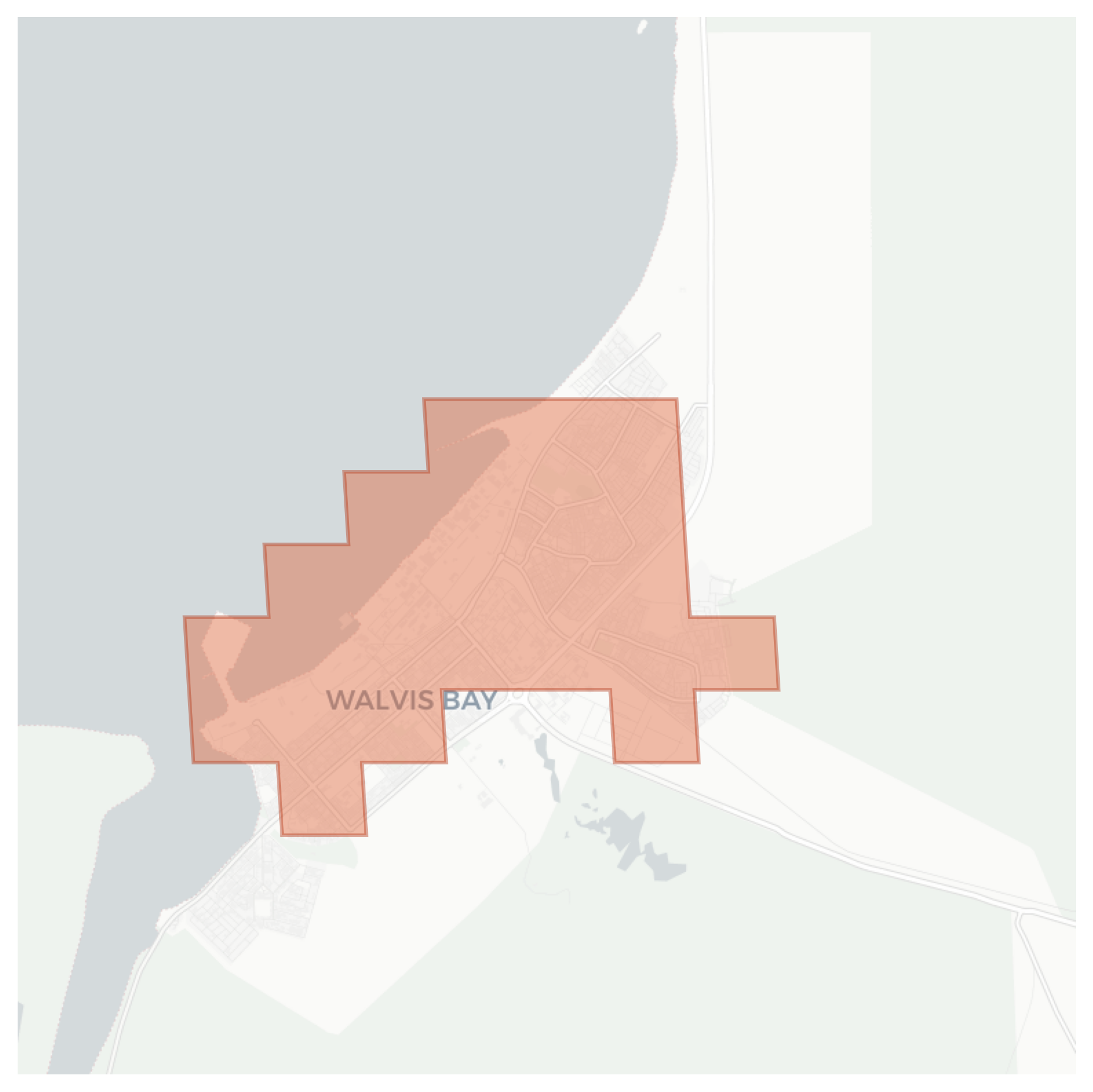 Walvis Bay geographic map