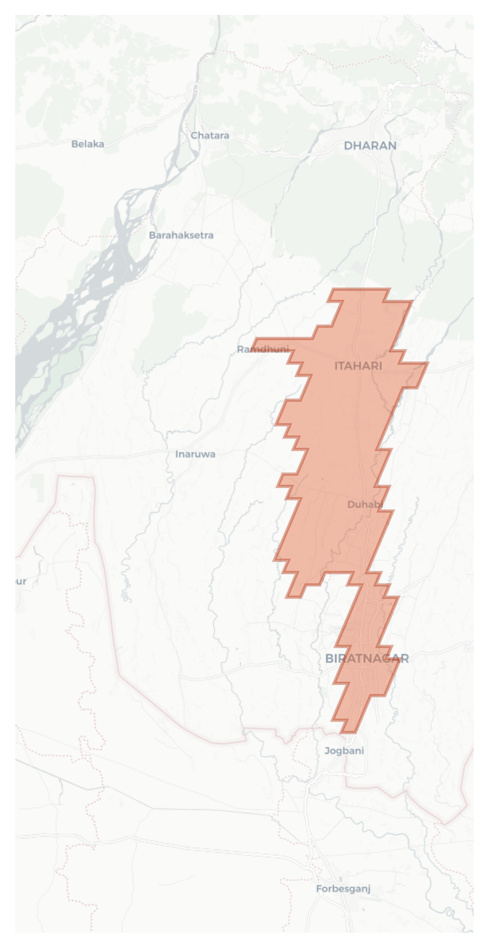 Biratnagar geographic map