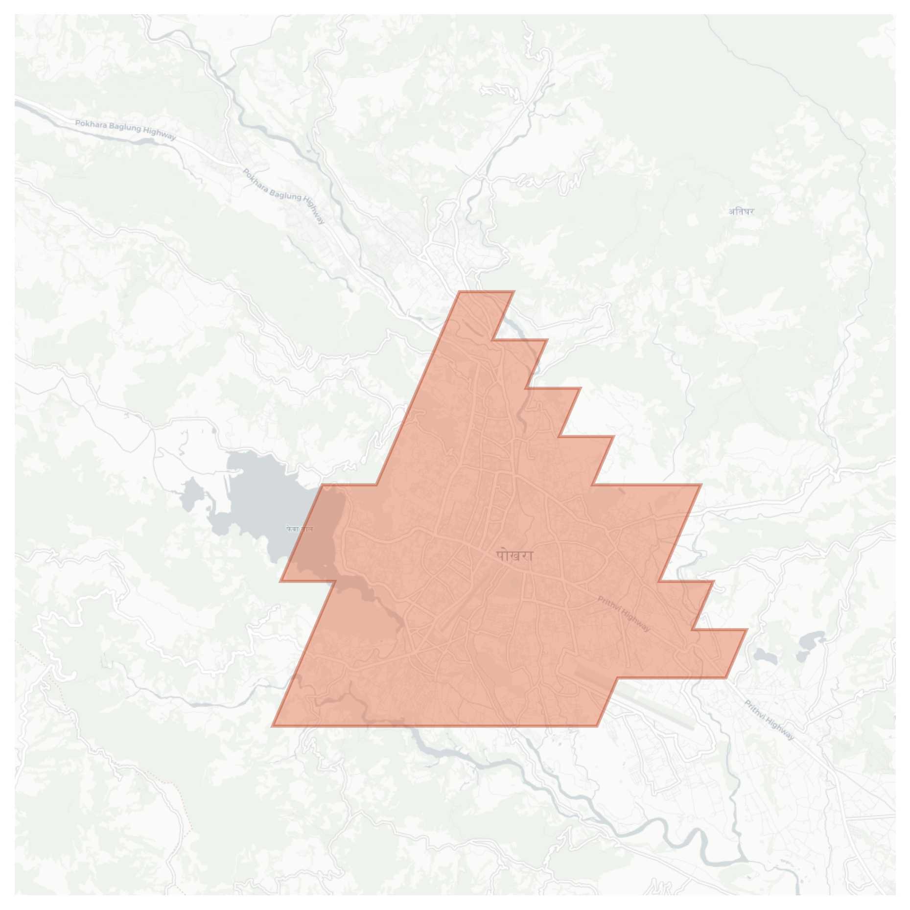 Pokhara geographic map