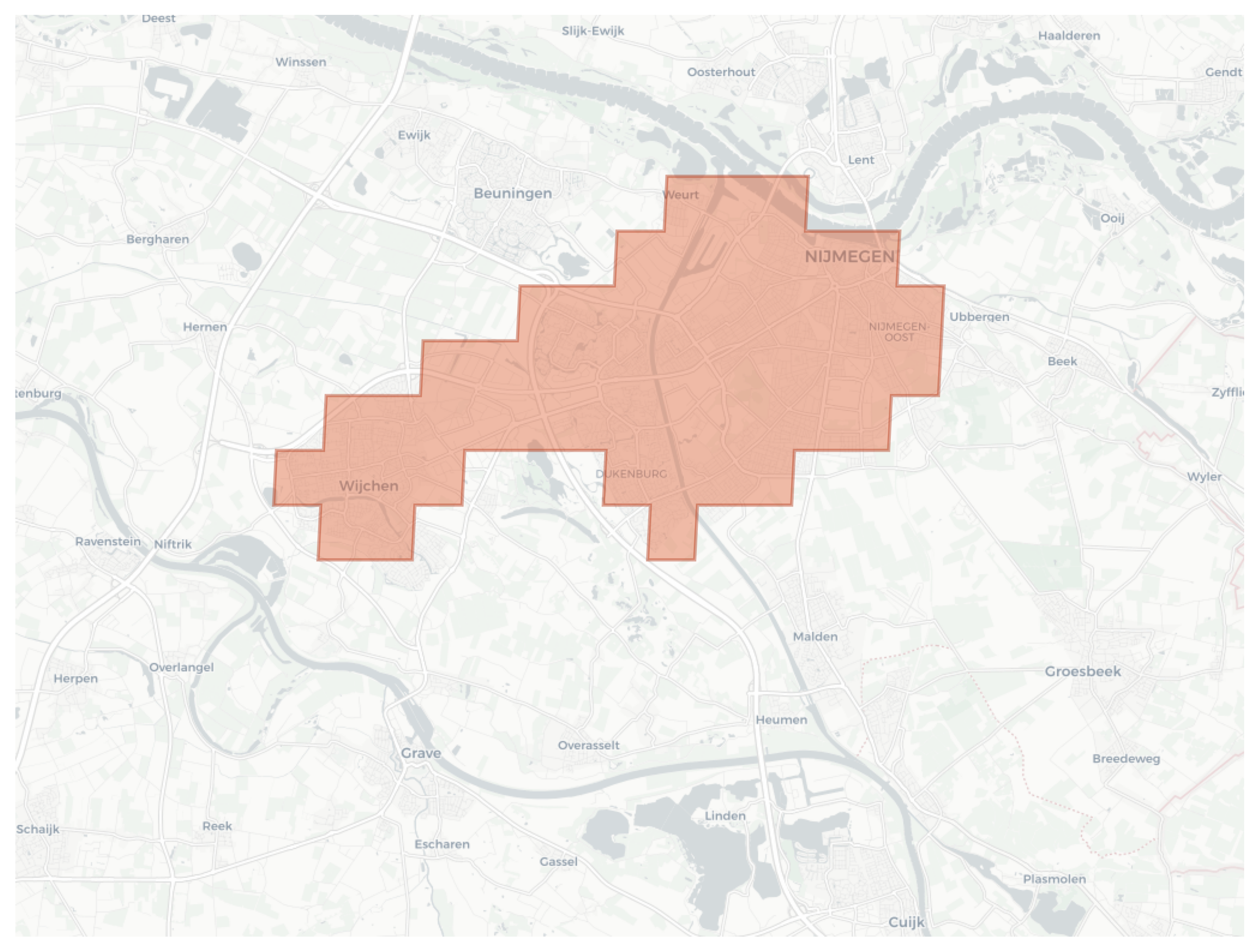 Nijmegen geographic map