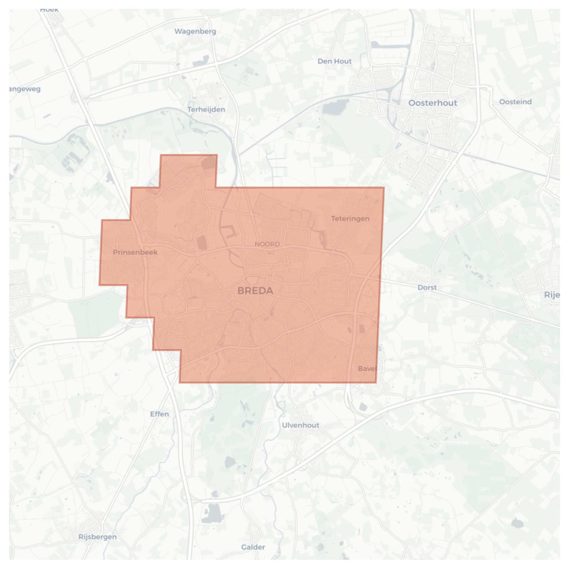Breda geographic map