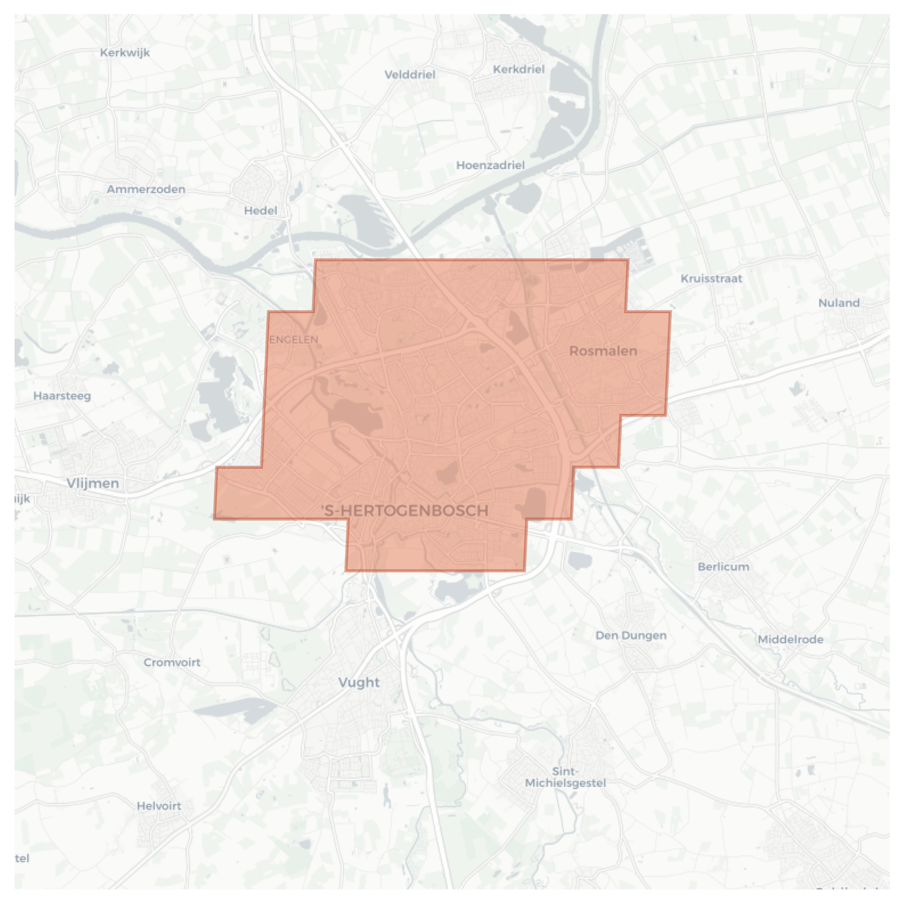 's-Hertogenbosch geographic map