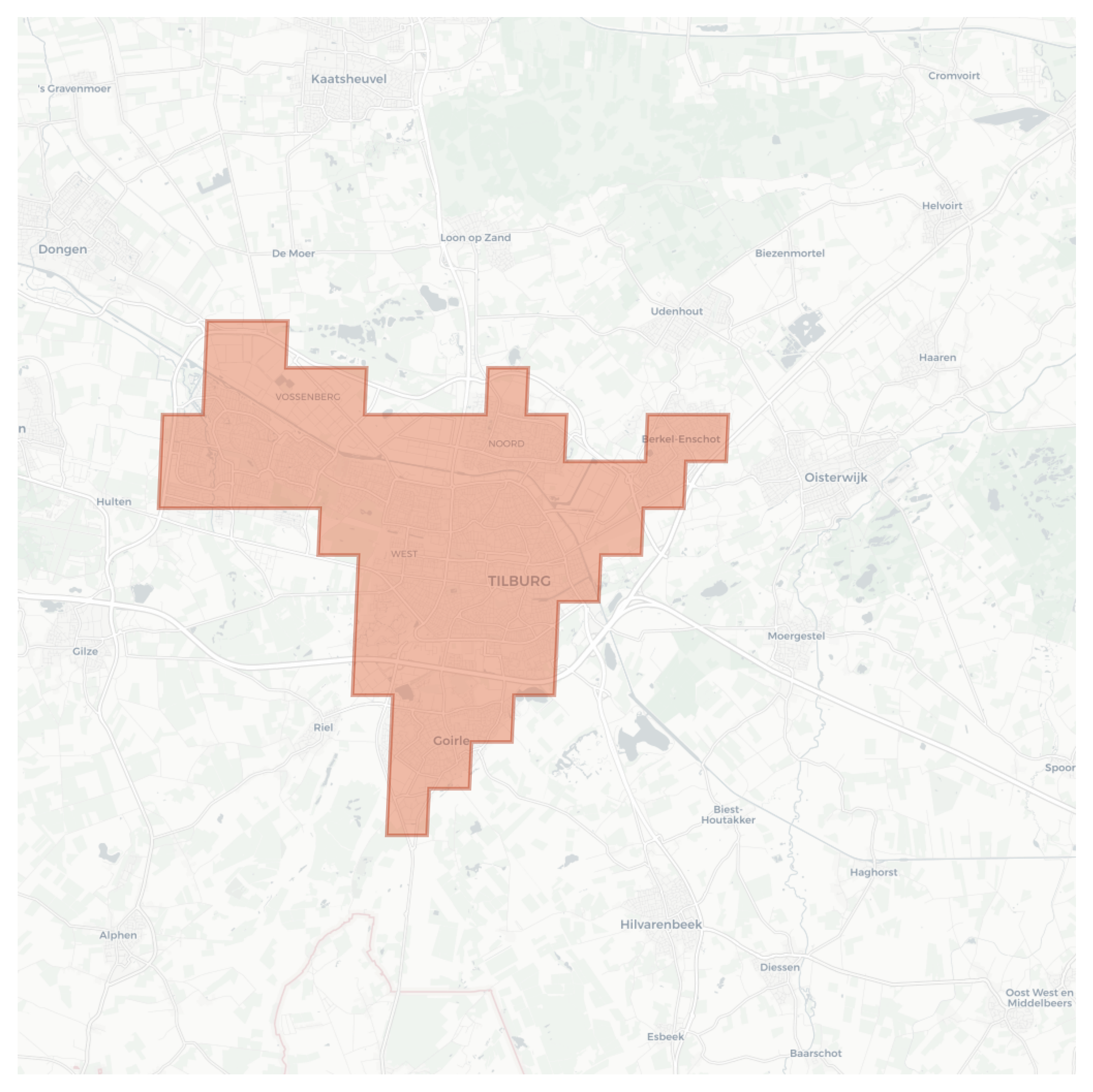 Tilburg geographic map