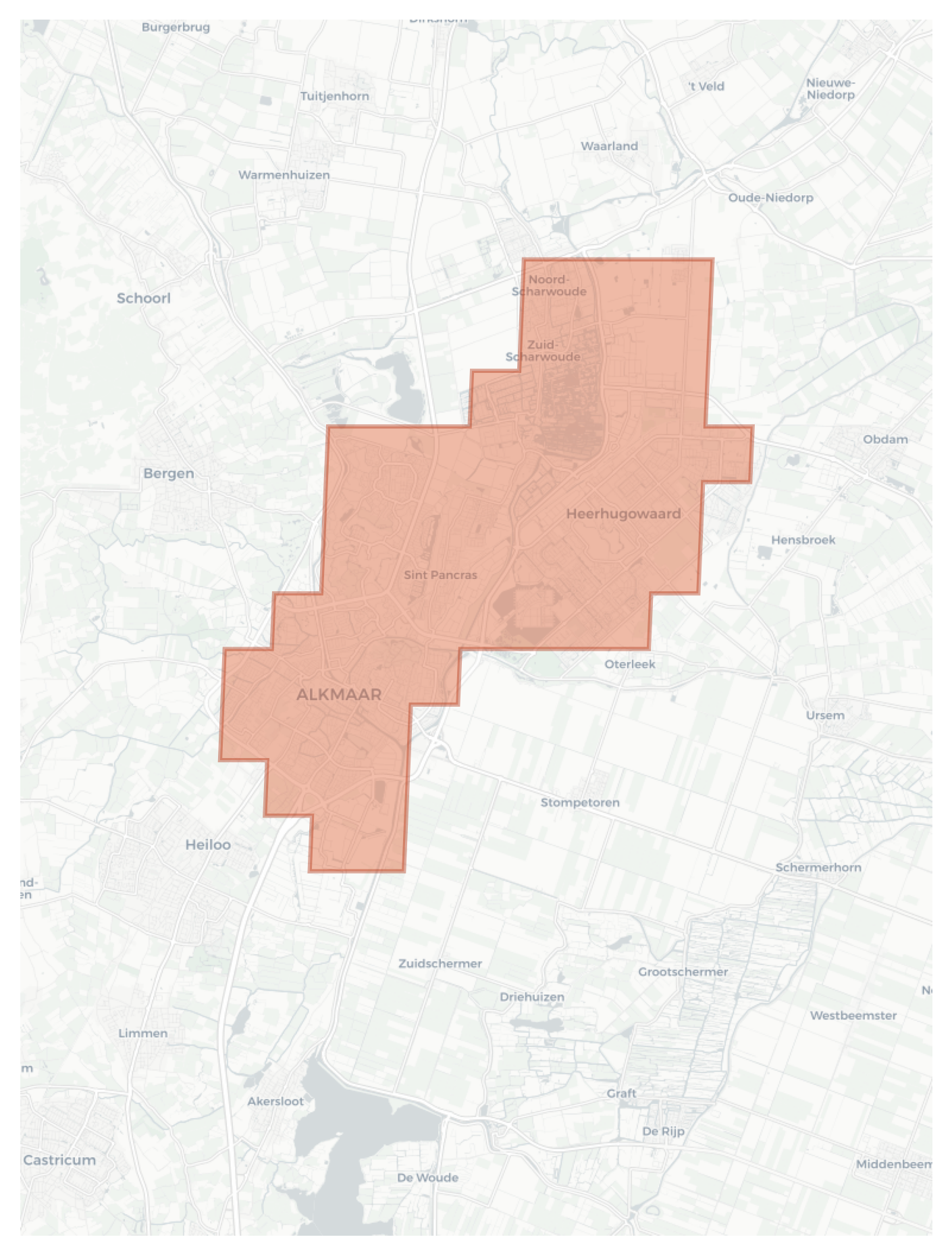 Alkmaar geographic map