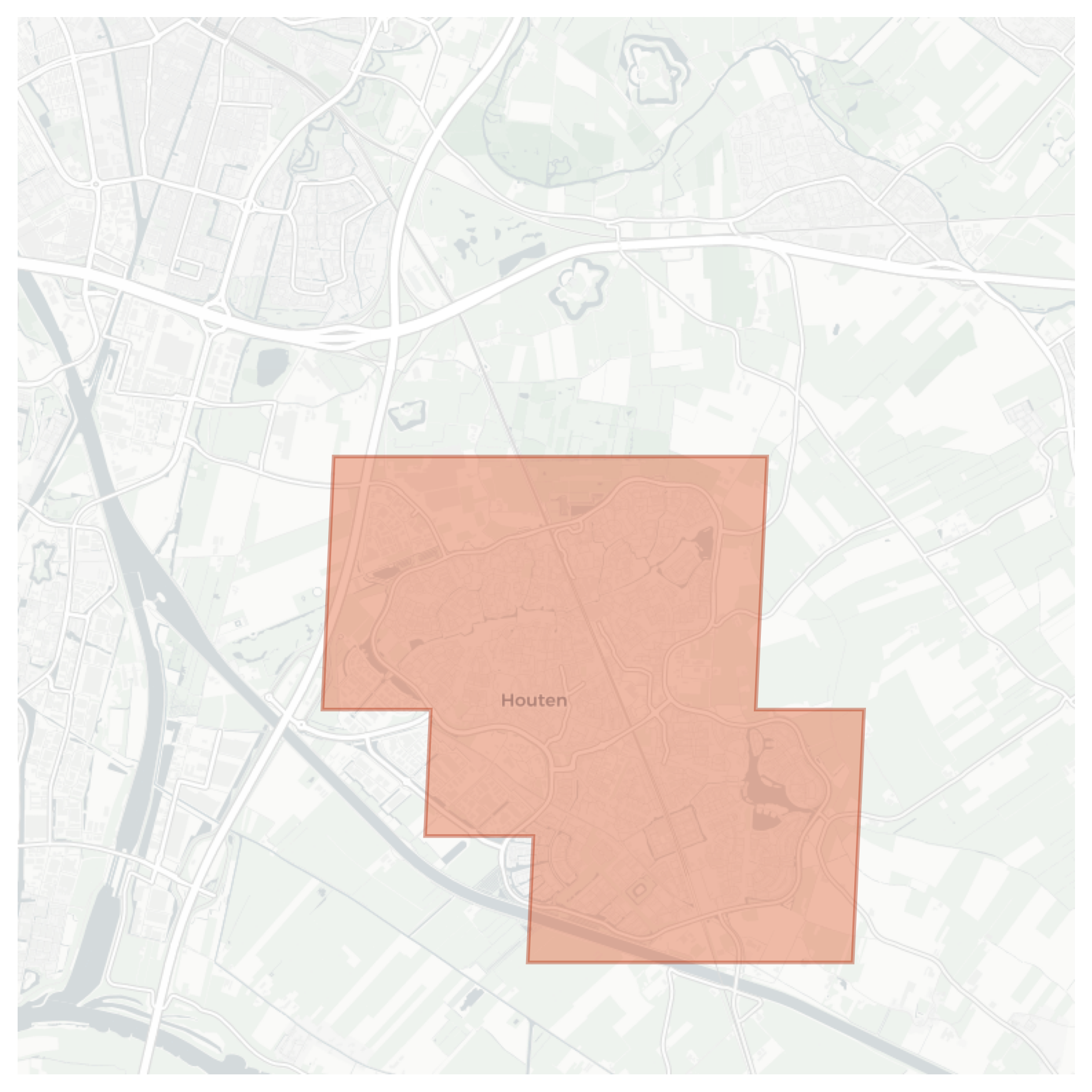 Houten geographic map