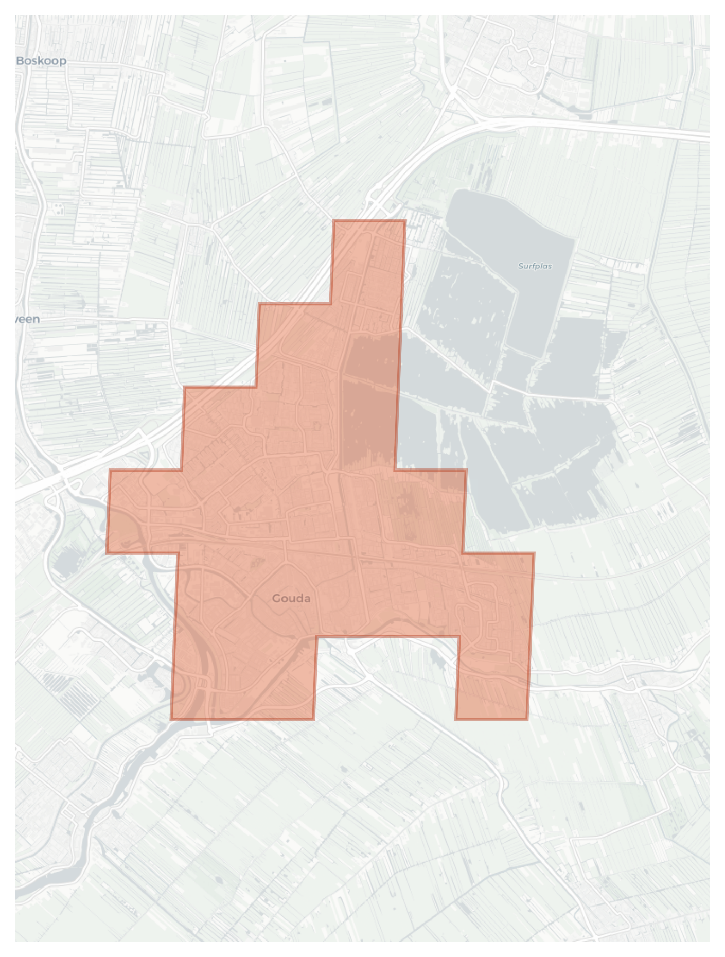 Gouda geographic map