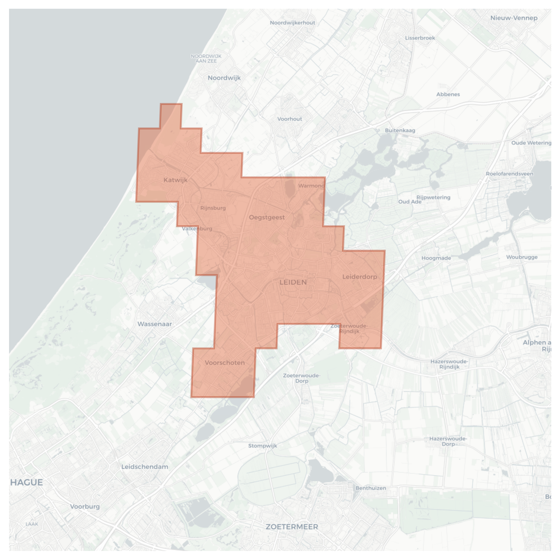 Leiden geographic map