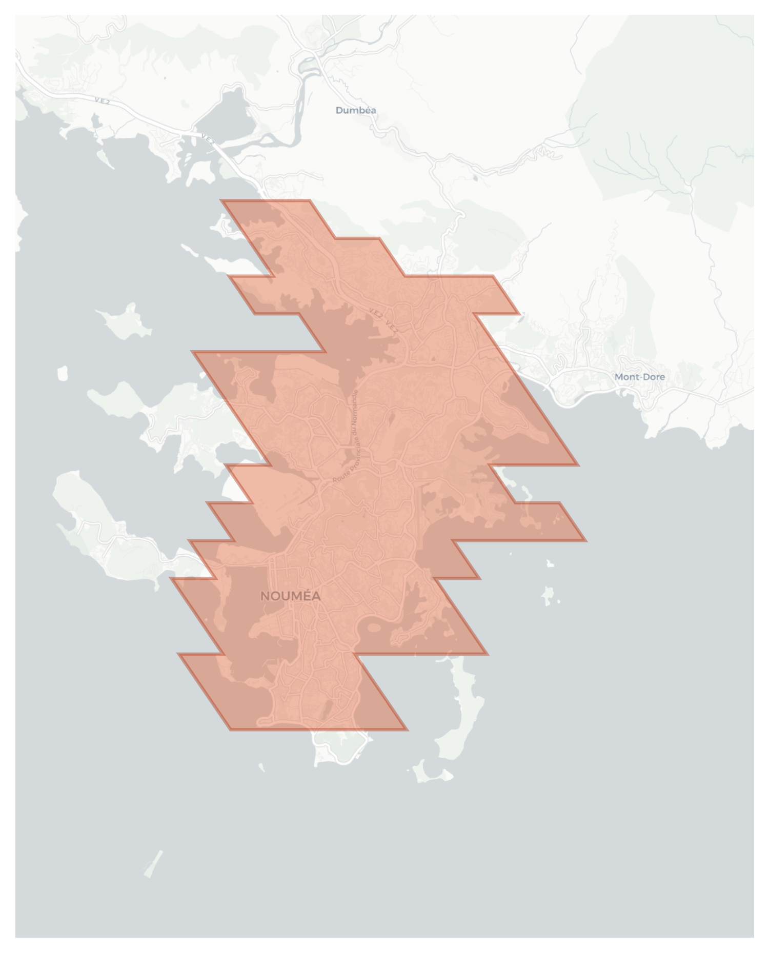 Nouméa geographic map