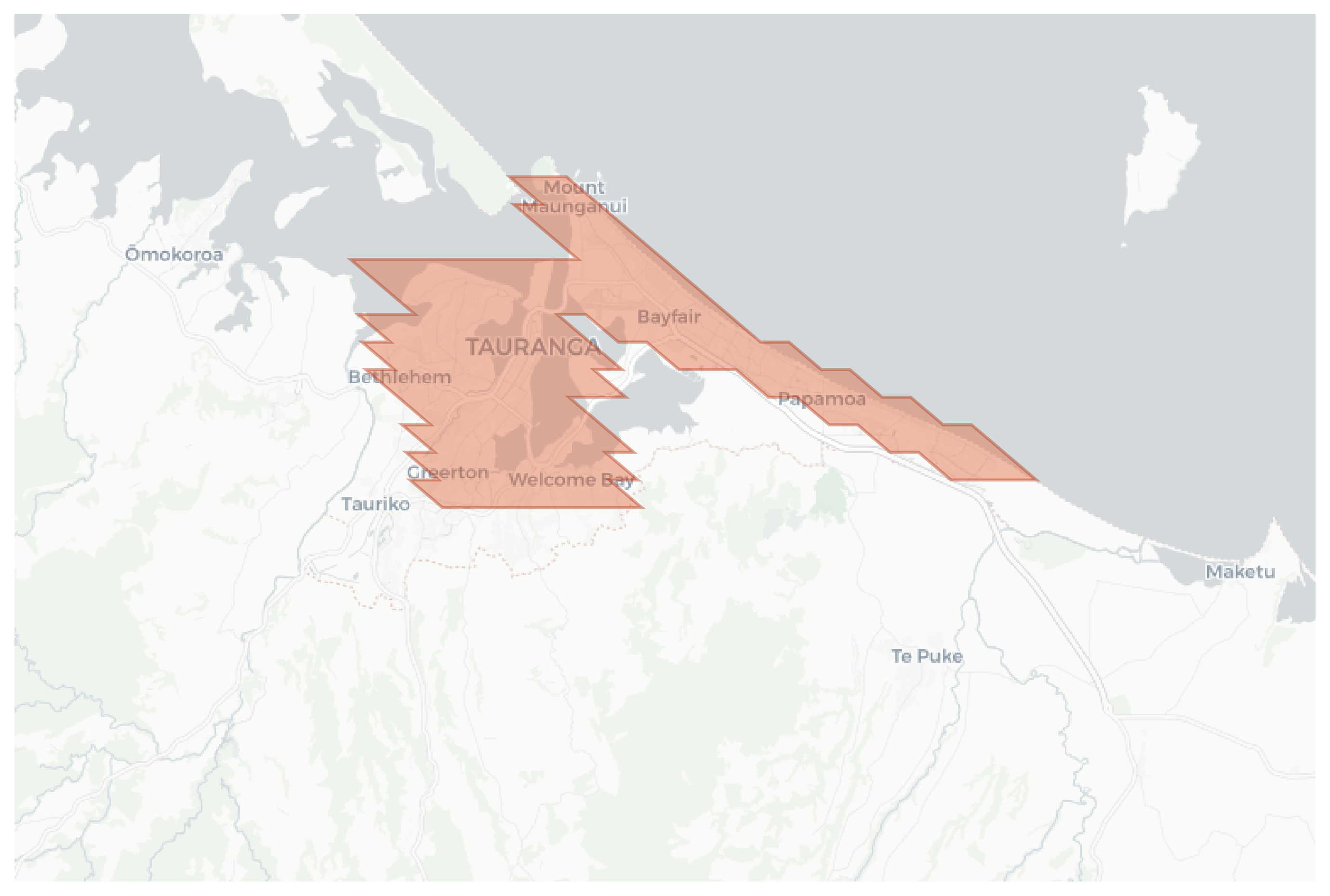 Tauranga geographic map