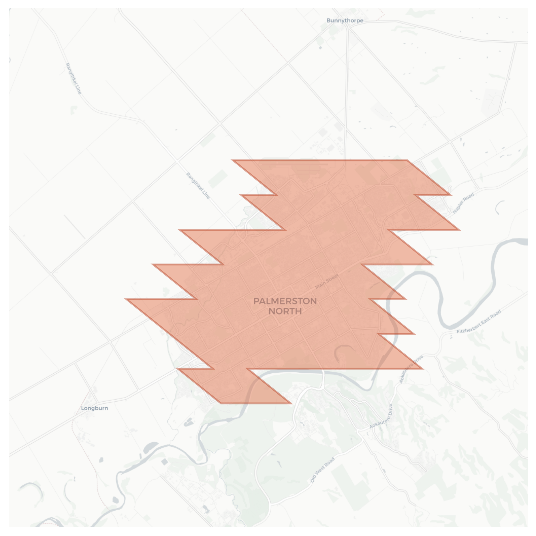 Palmerston North geographic map